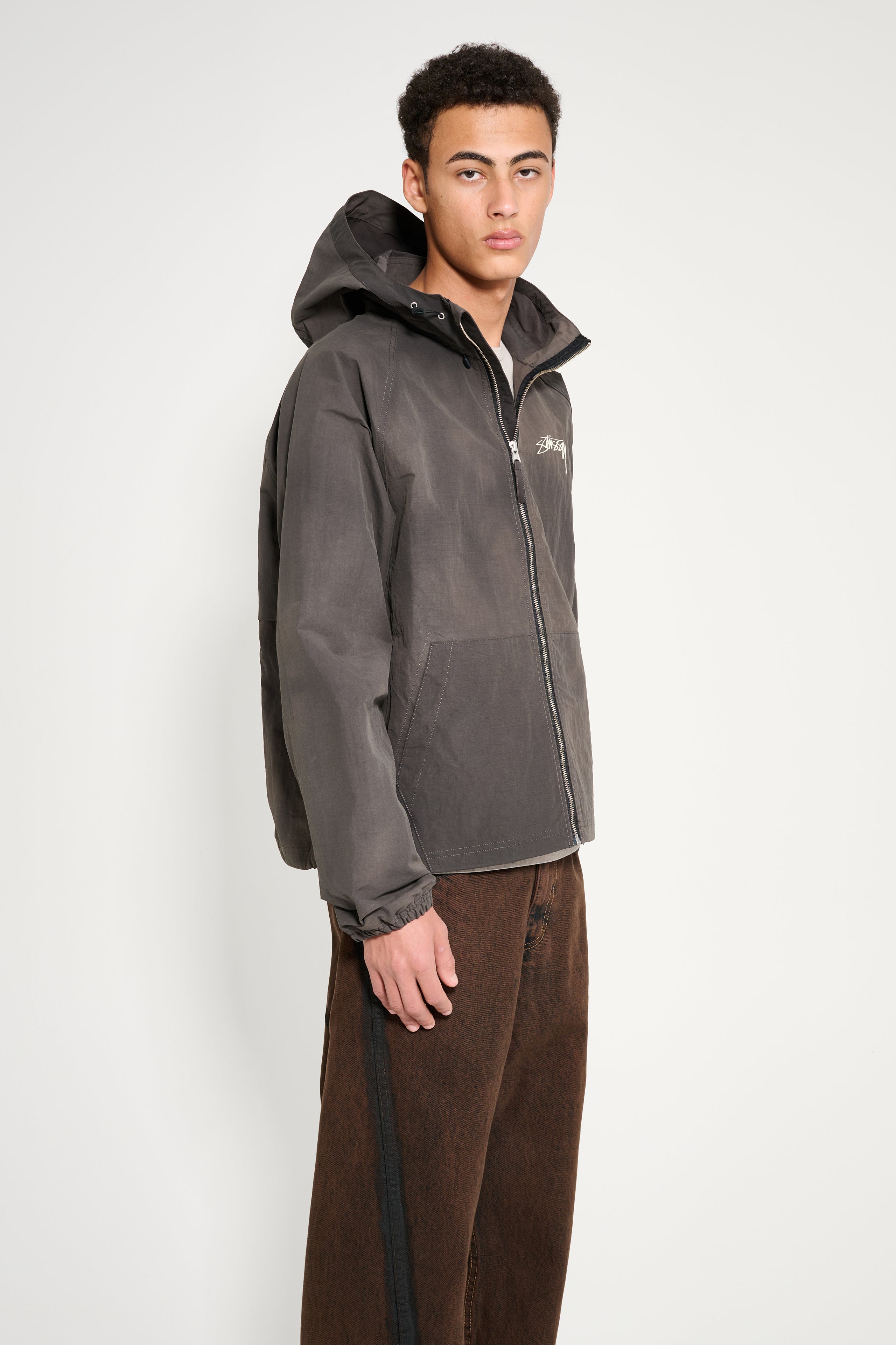 Stüssy Beach Shell Wave Dye Jacket Black