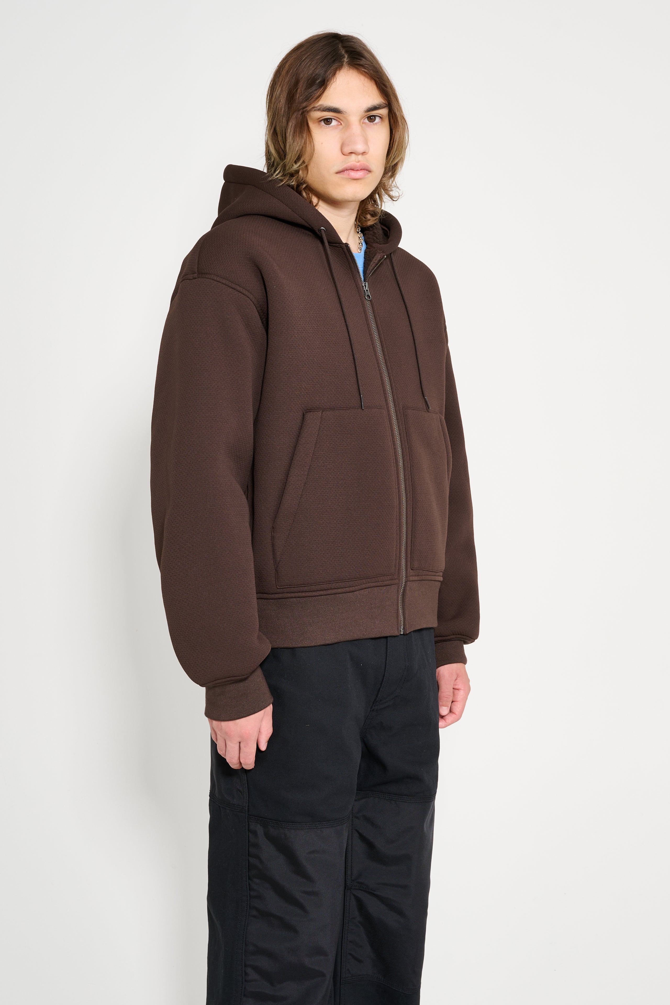 Stüssy Bonded Sherpa Lined Hood Brown