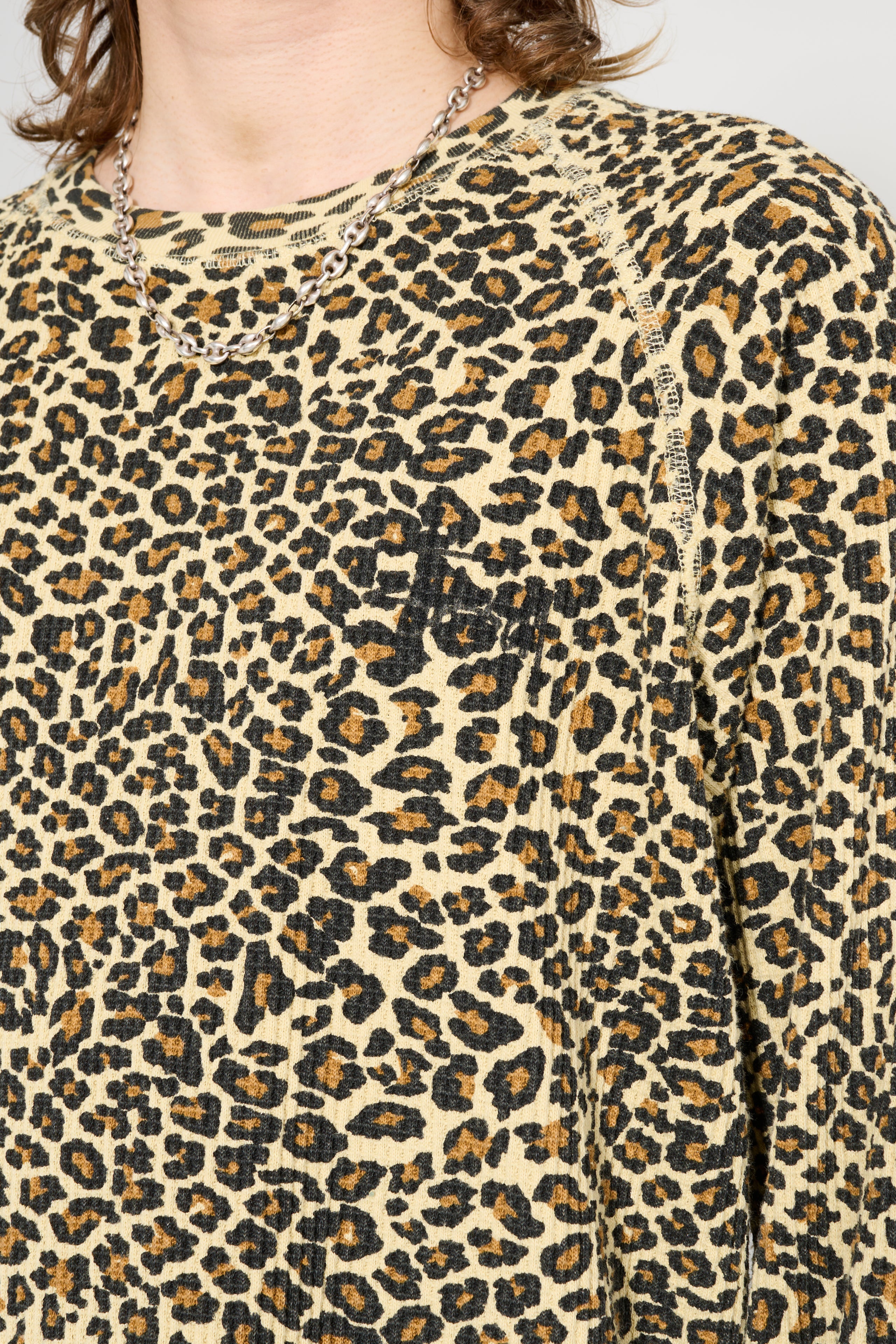 Stüssy Raglan Thermal Basic Stock Leopard