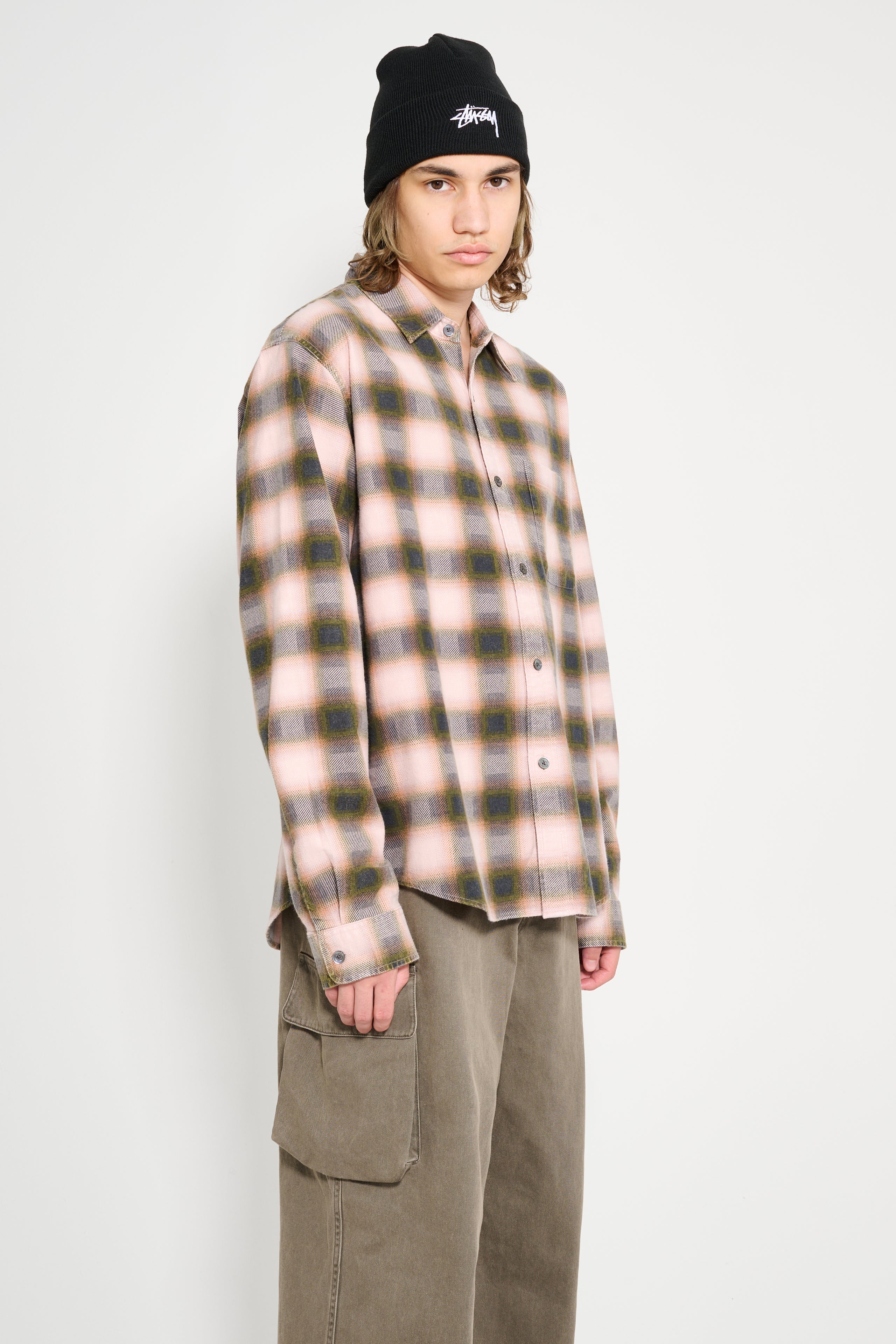 Stüssy June Plaid Shirt Rose