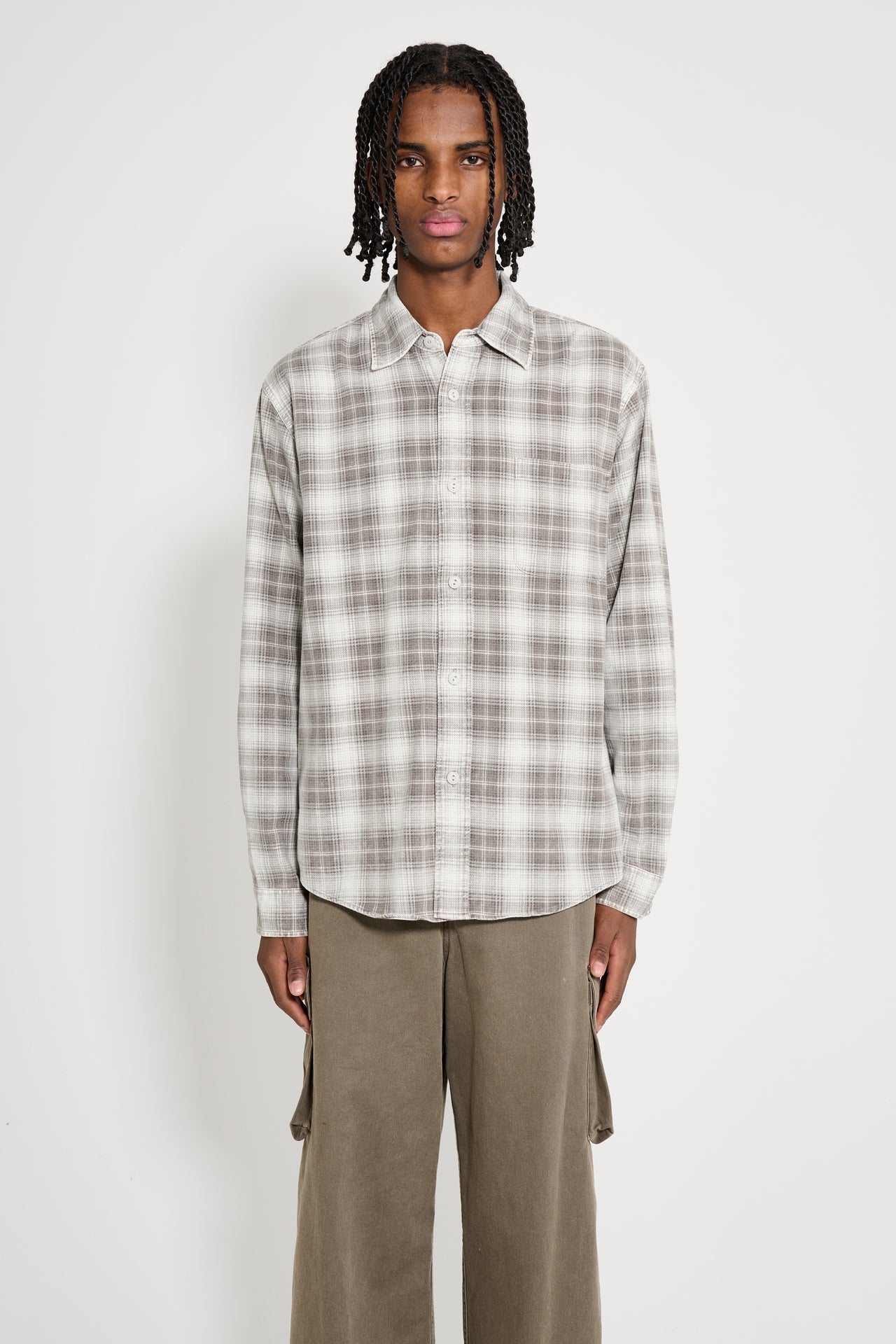 Stüssy Dax Plaid Shirt Brown