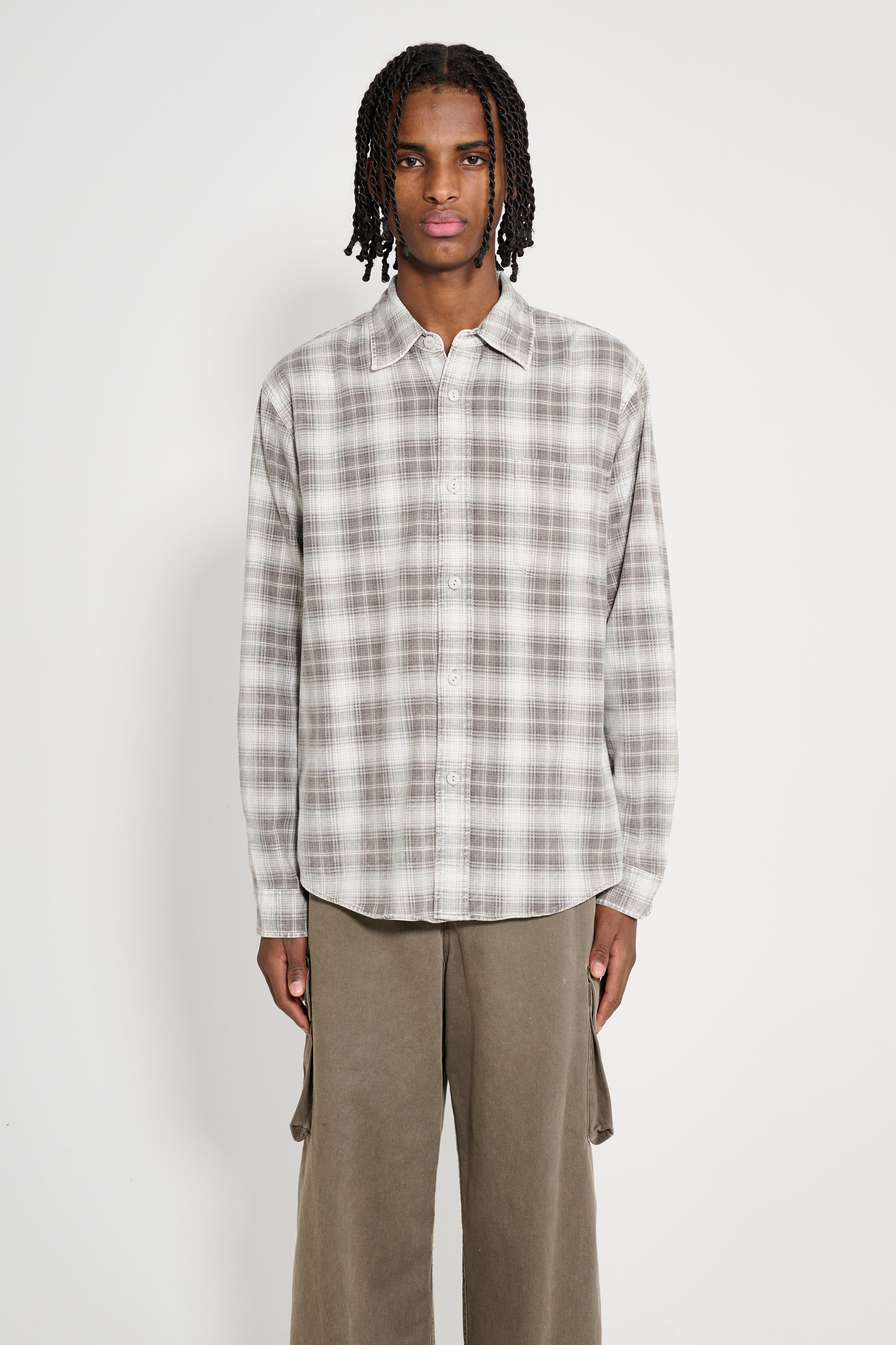 Stüssy Dax Plaid Shirt Brown