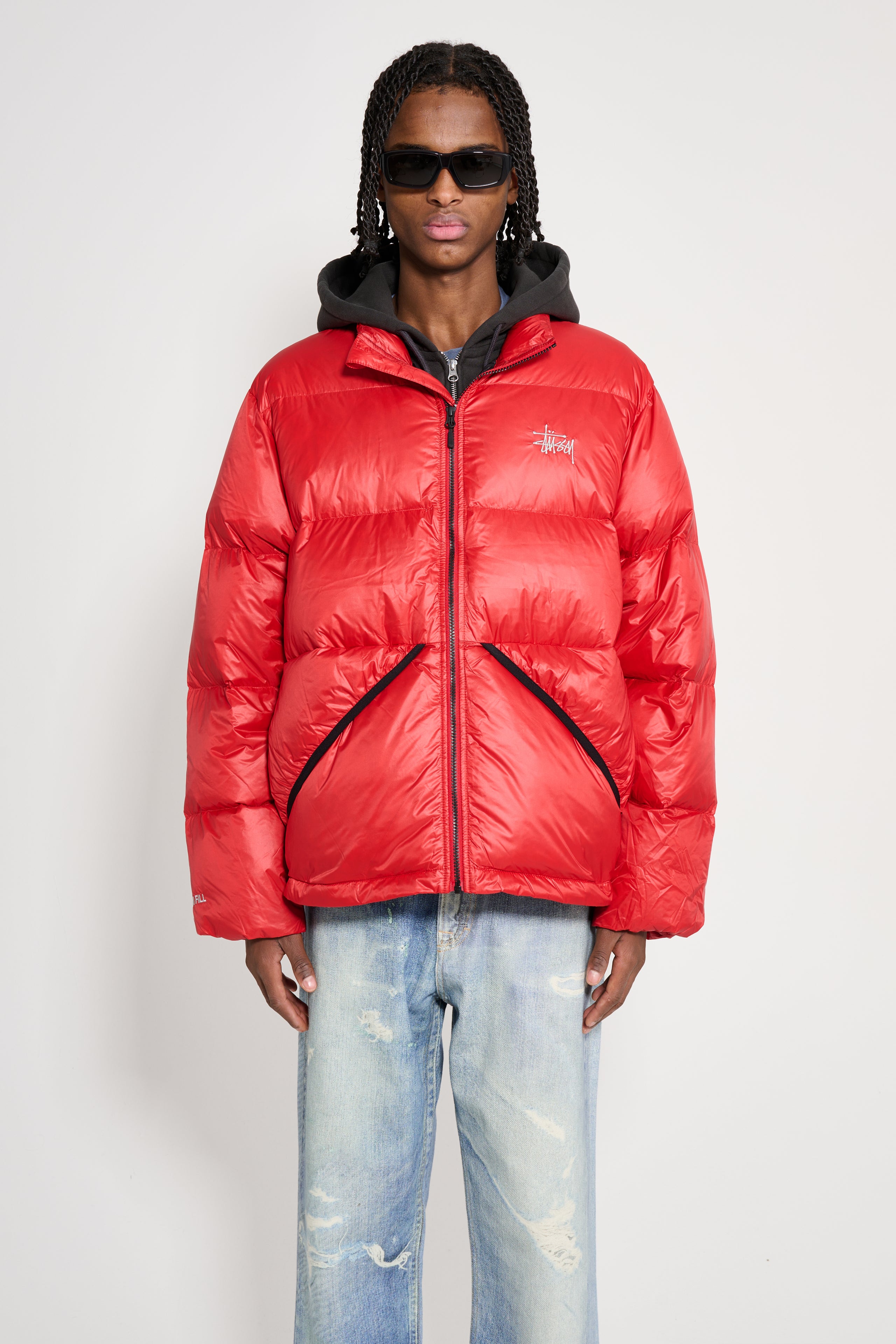 Stüssy Micro Ripstop Down Mock Red