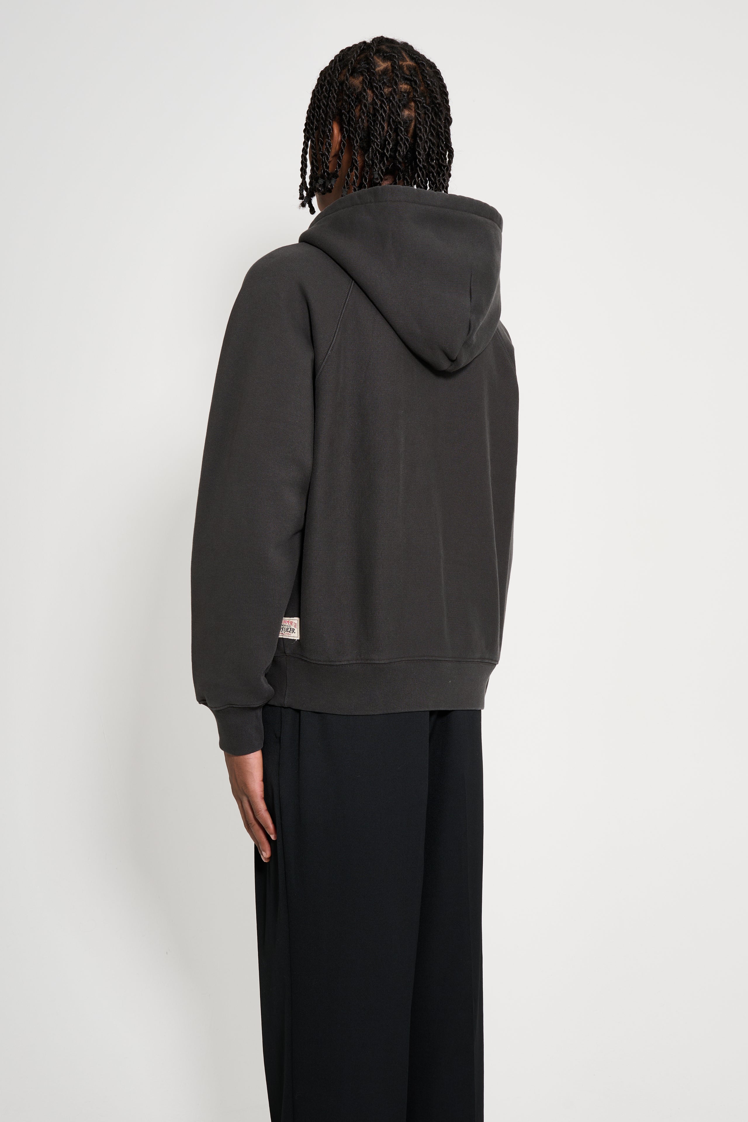 Stüssy Relaxed Zip Hoodie Washed Black