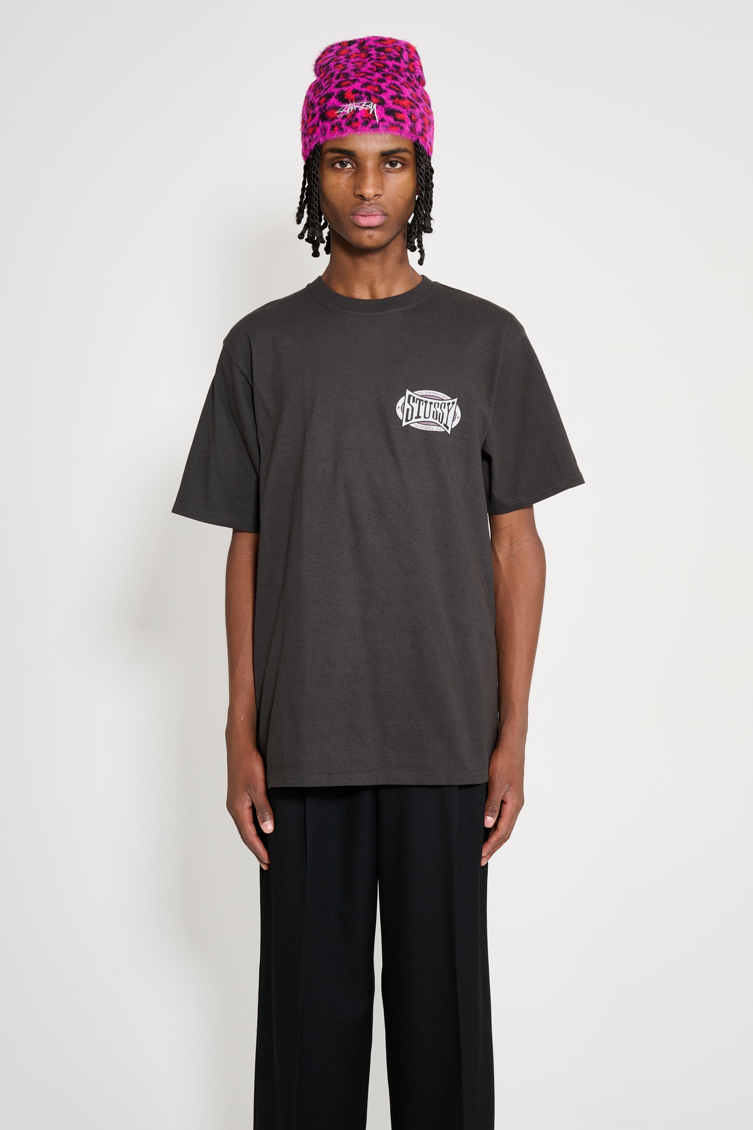 Stüssy Champion Oval Pig. Dyed Tee Faded Black