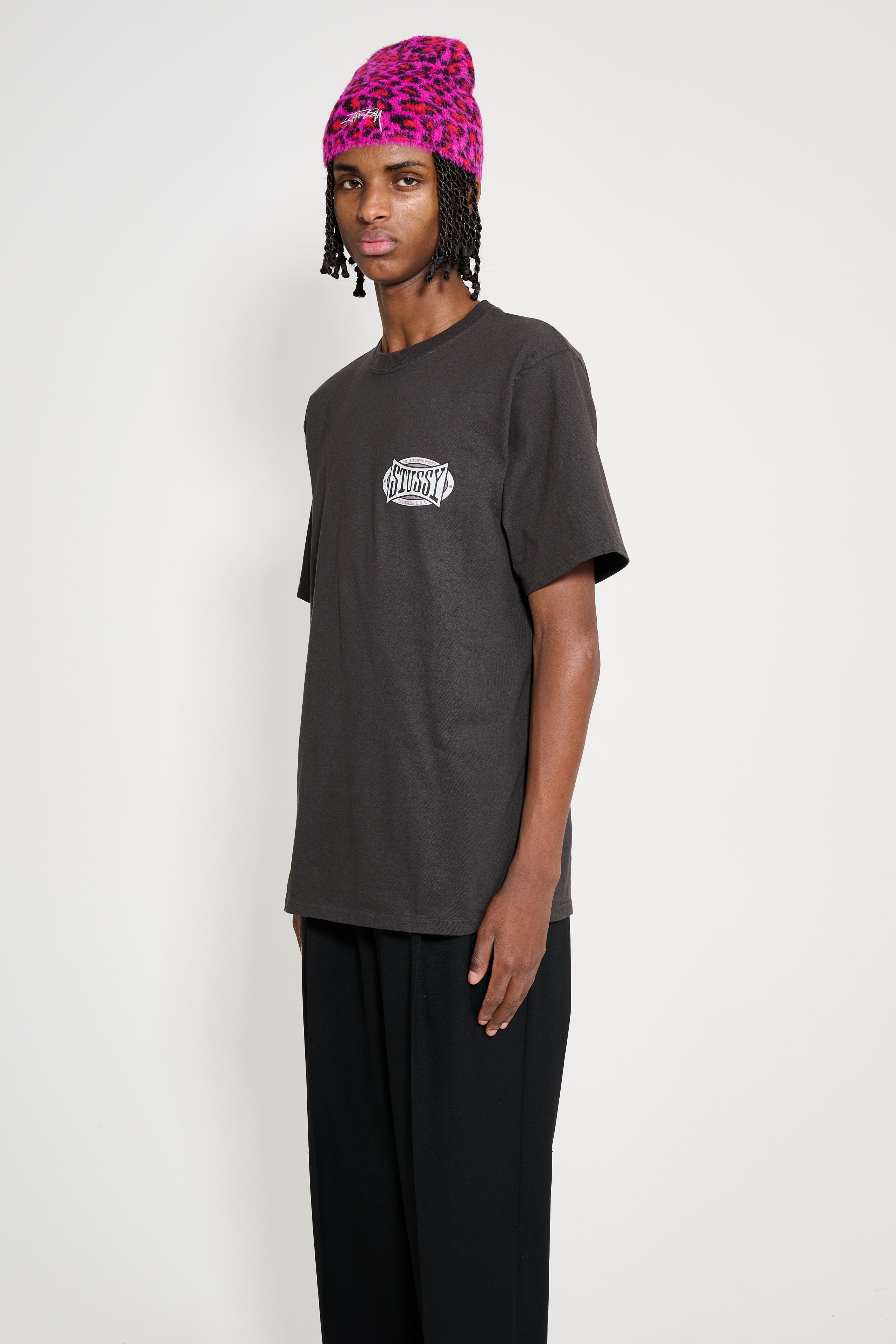 Stüssy Champion Oval Pig. Dyed Tee Faded Black