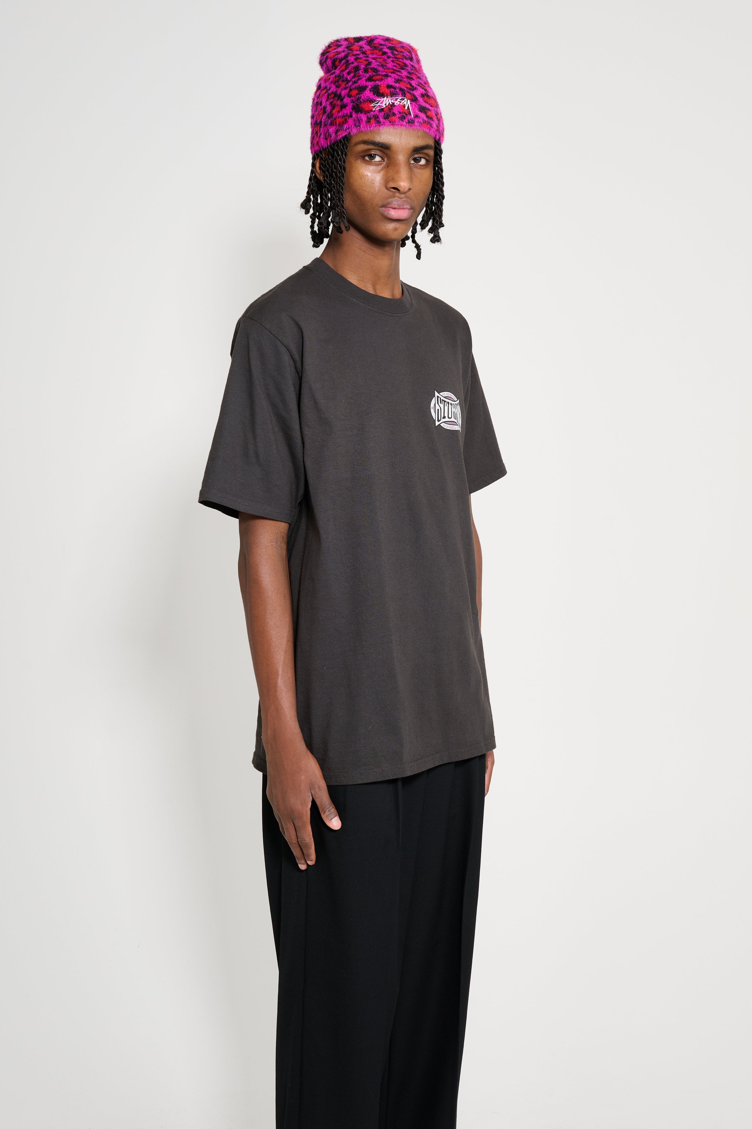 Stüssy Champion Oval Pig. Dyed Tee Faded Black