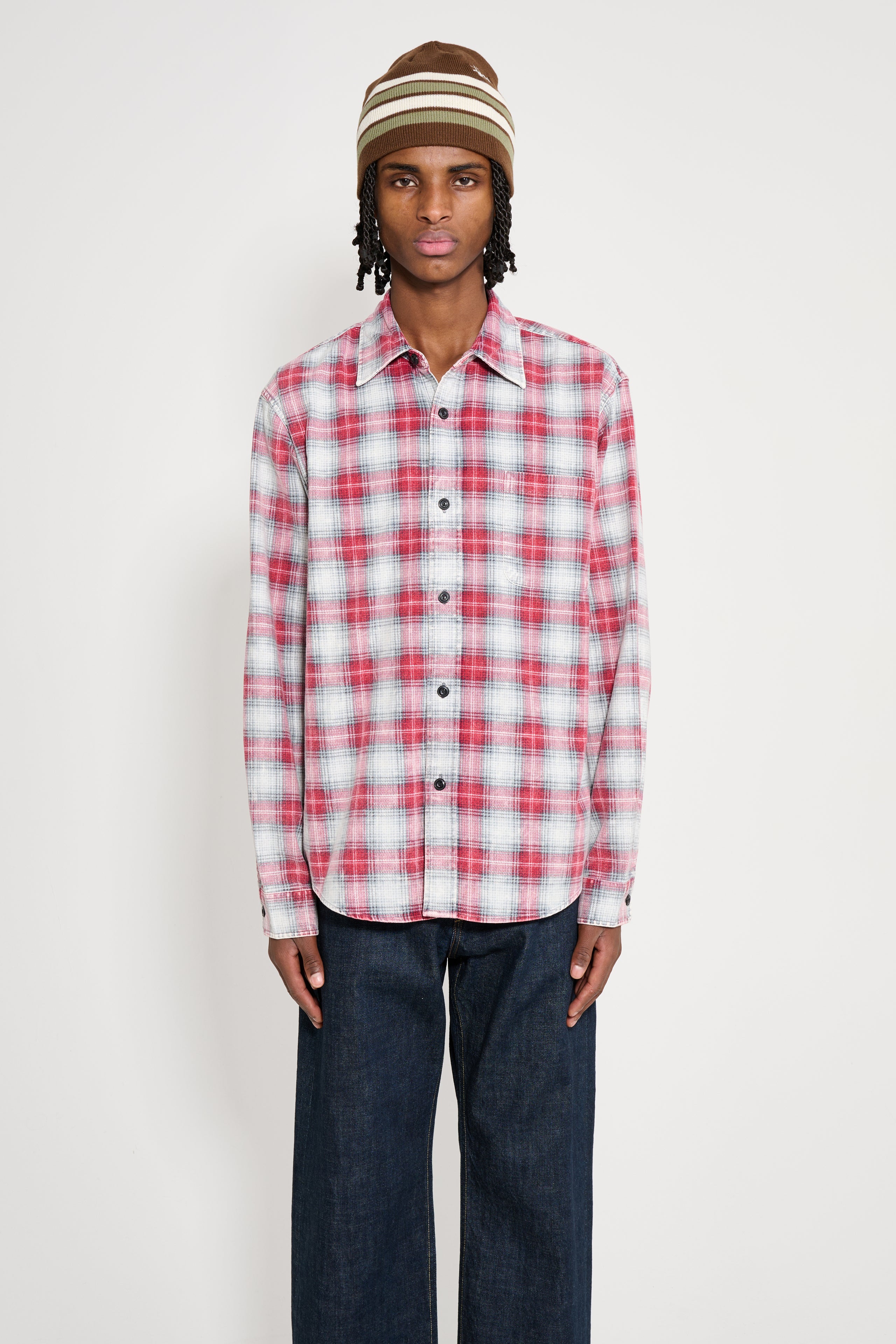 Stüssy Dax Plaid Shirt Red