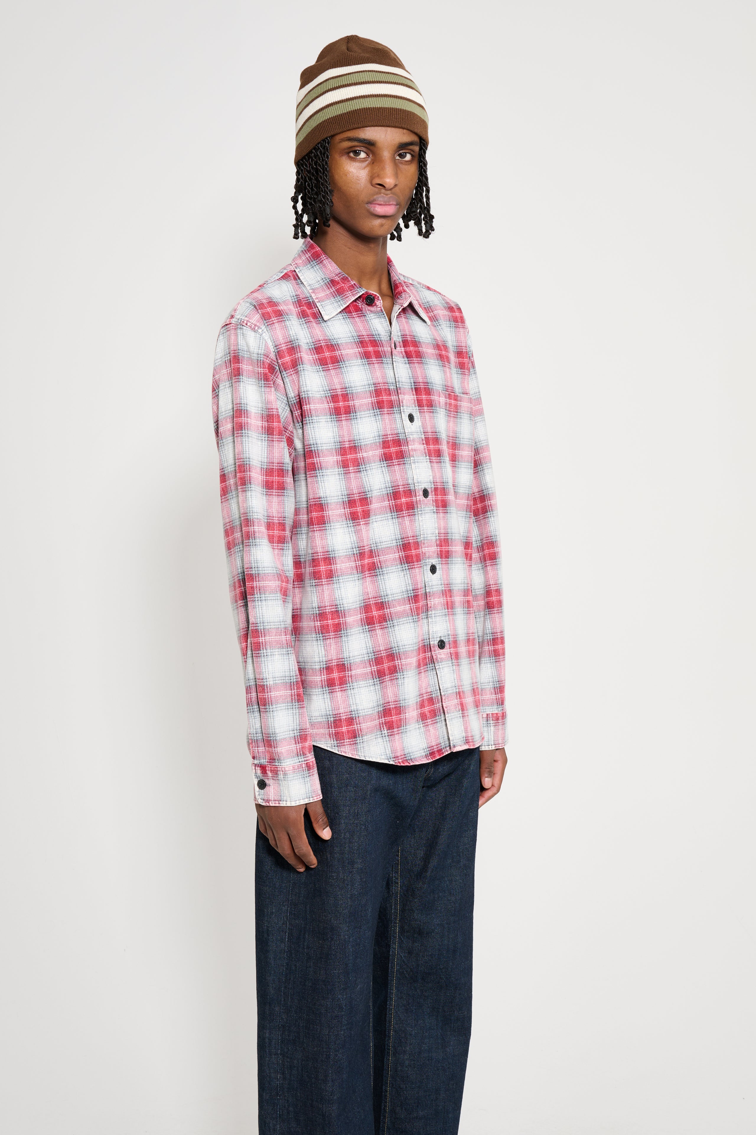 Stüssy Dax Plaid Shirt Red