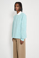 Stüssy Pin Striped Rugby Blue