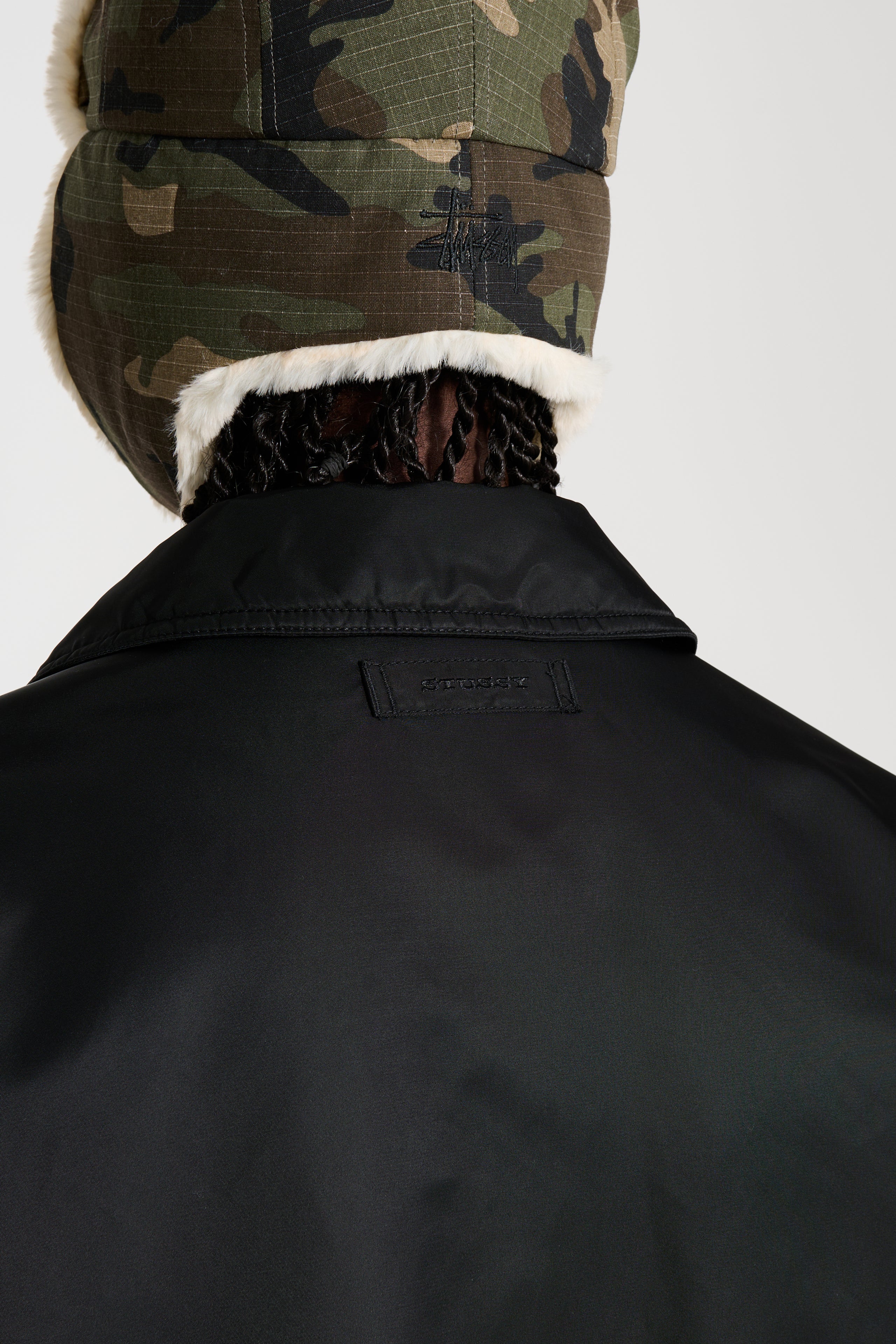 Stüssy Piled Lined Zip Jacket Black