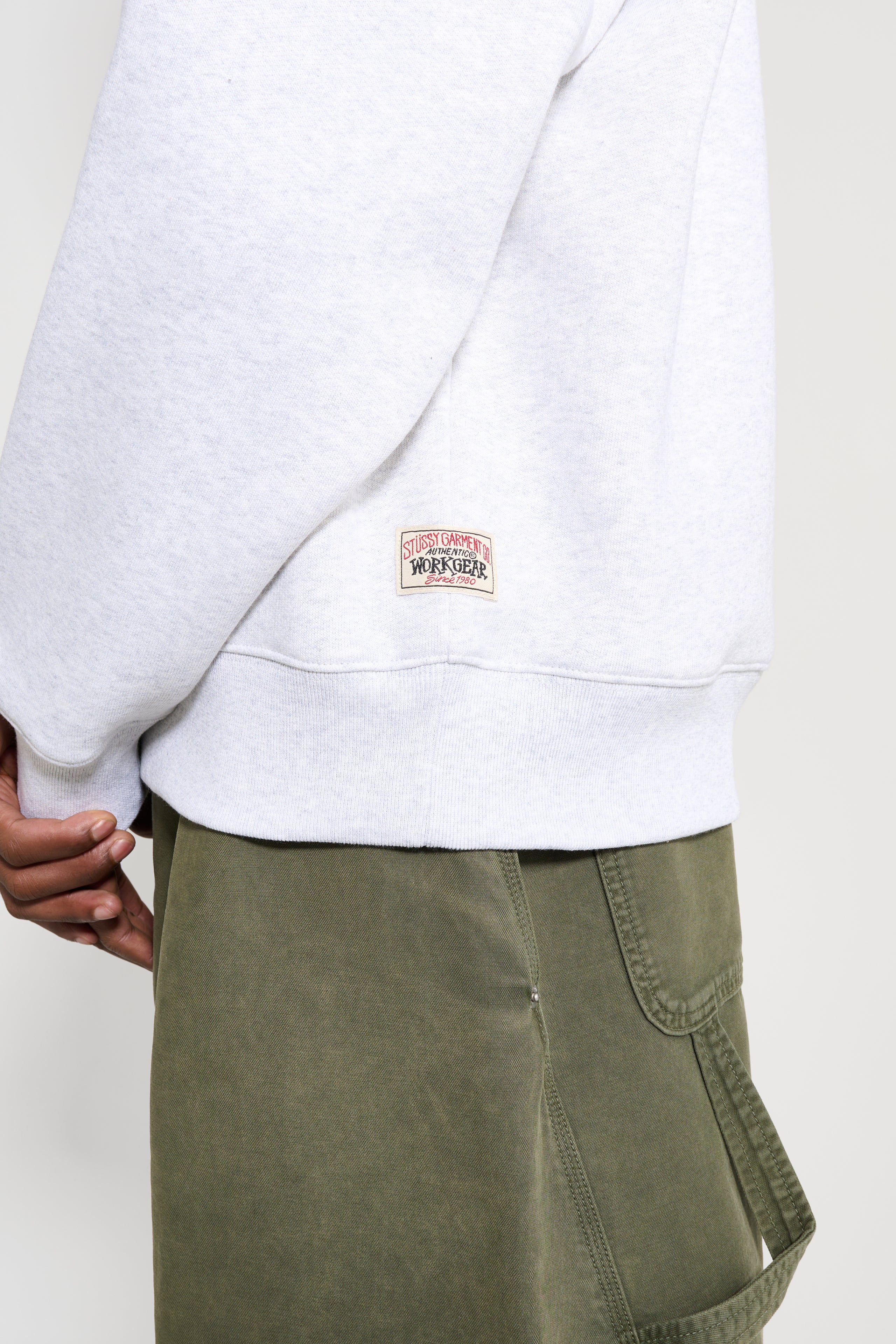 Stüssy Fleece Raglan Zip Mock Ash Heather