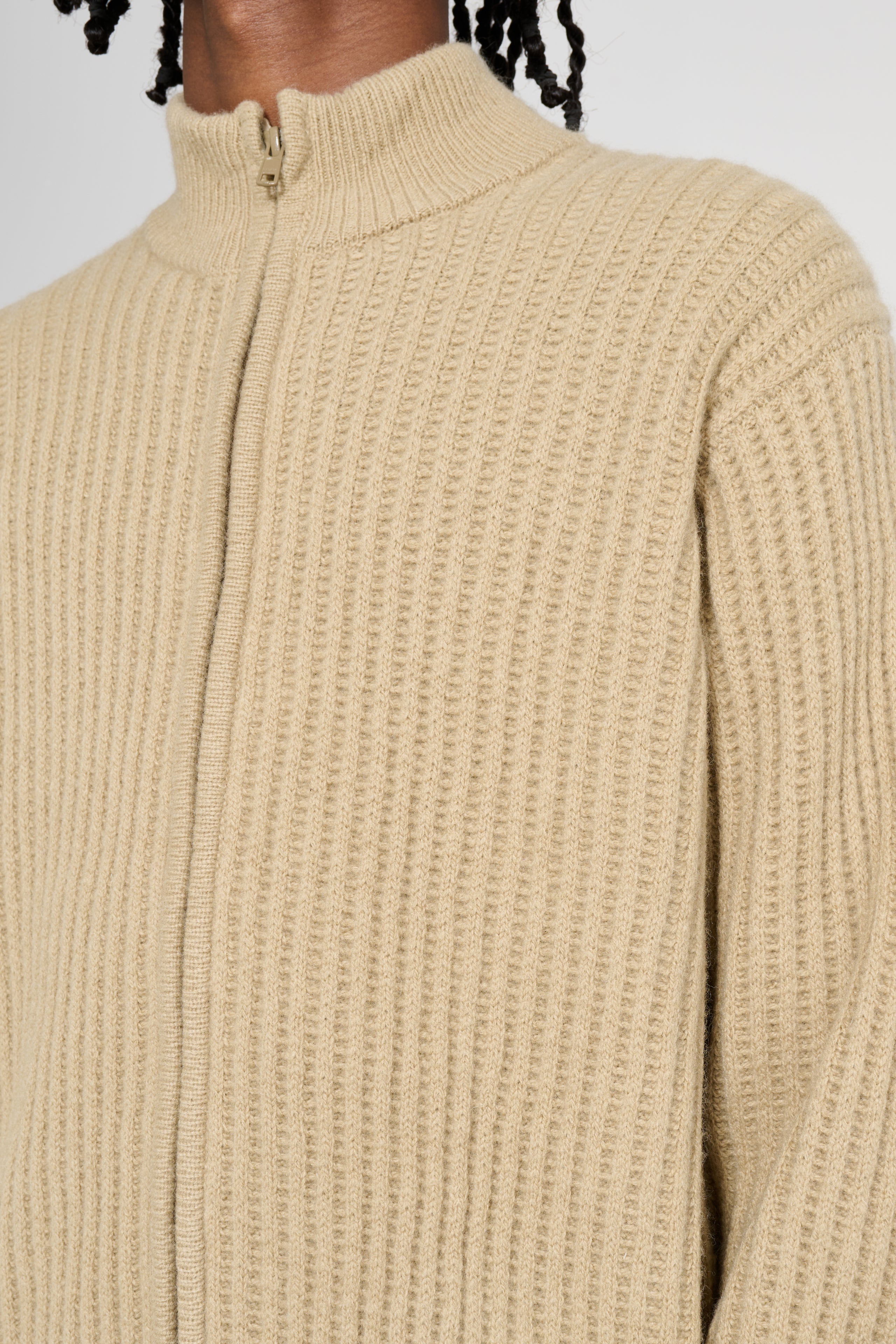 Stüssy Military Patch Zip Sweater Sand