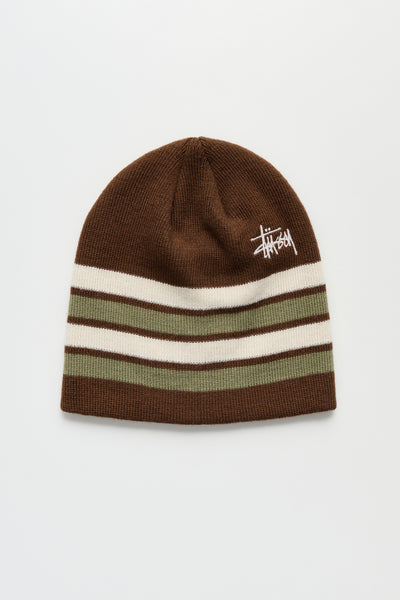 Stüssy Skullcap Basic Striped Brown – Très Bien