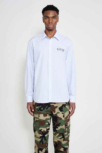 Stüssy Standard LS Shirt Logo Blue Stripe – Très Bien