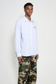 Stüssy Standard LS Shirt Logo Blue Stripe