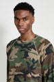 Stüssy Raglan Thermal Basics Stock LS Tee Woodland Camo