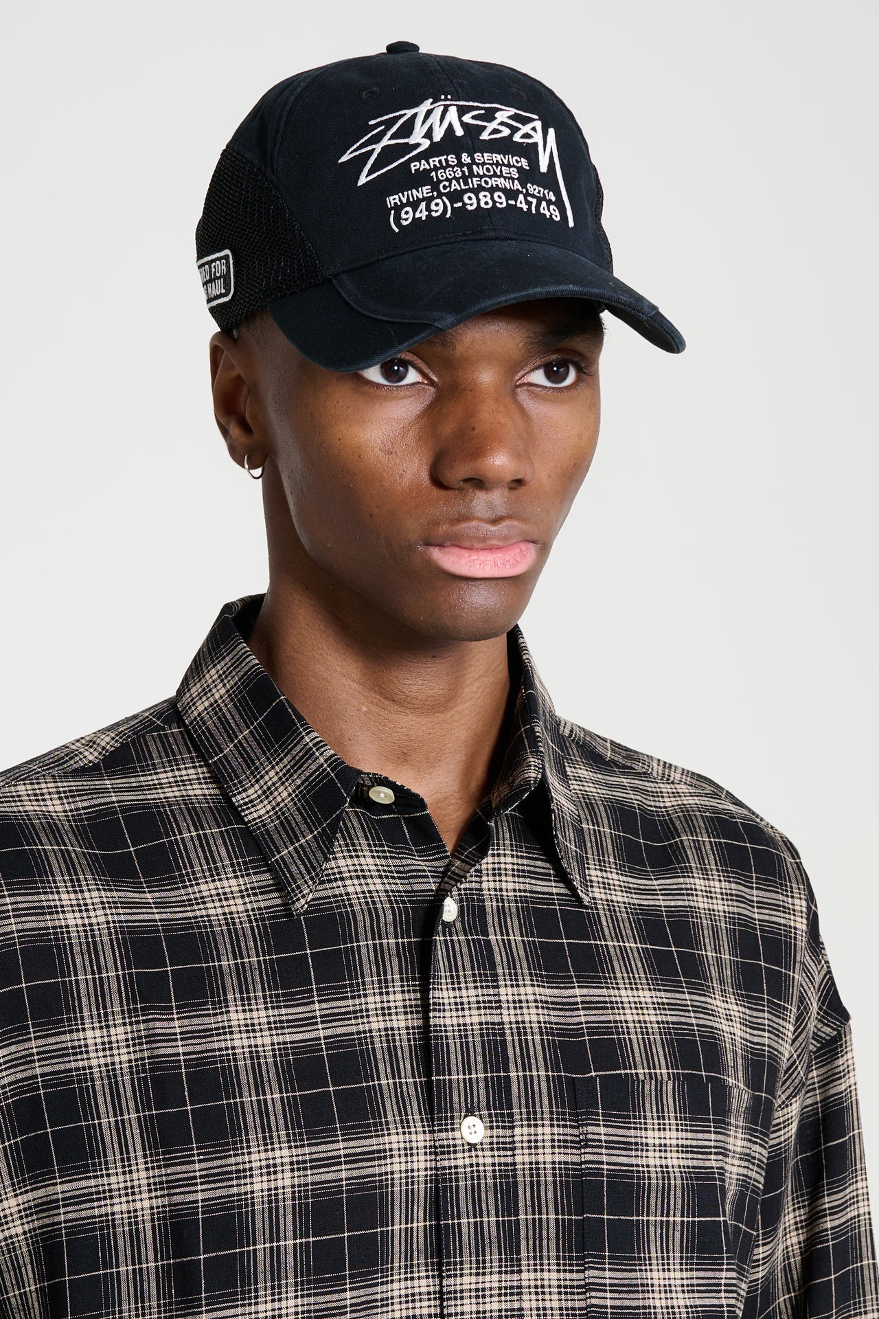 Stüssy Lp Service Mesh Strapback Cap Black