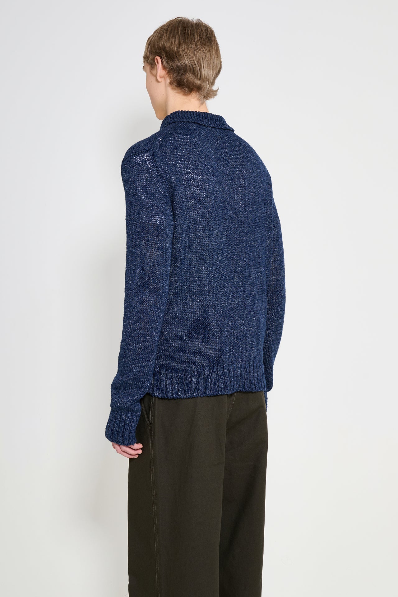 Sunflower Linen Polo Navy