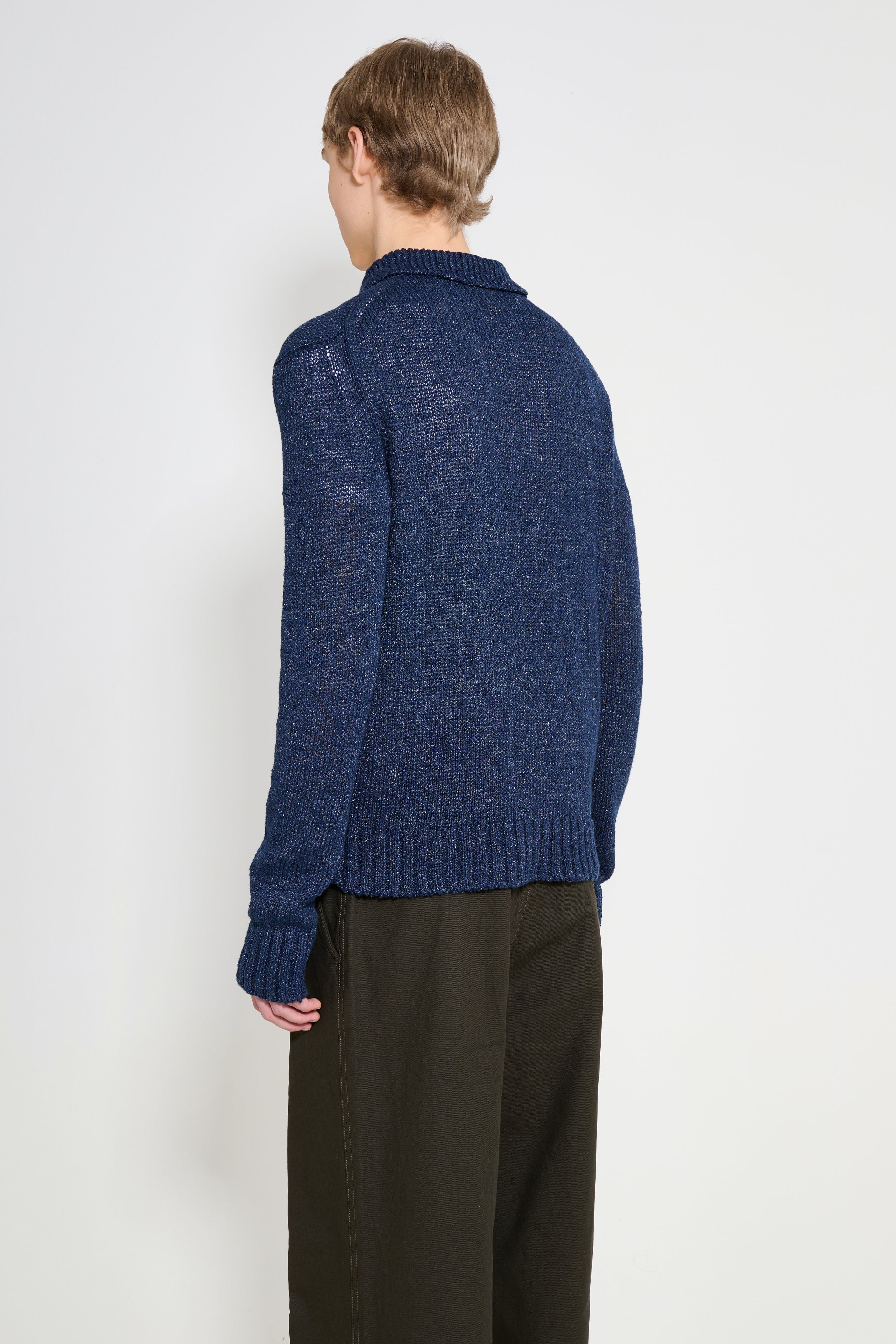 Sunflower Linen Polo Navy