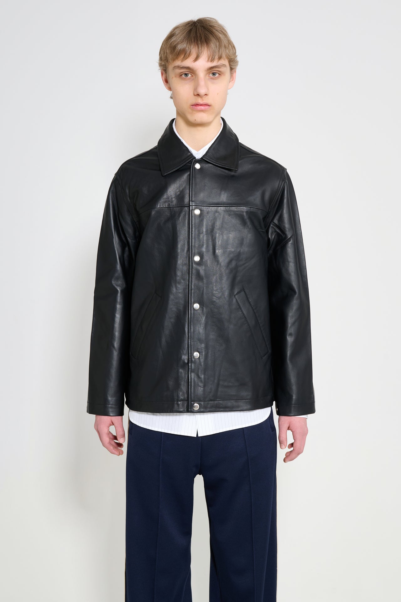 Sunflower Coach Leather Jacket Black