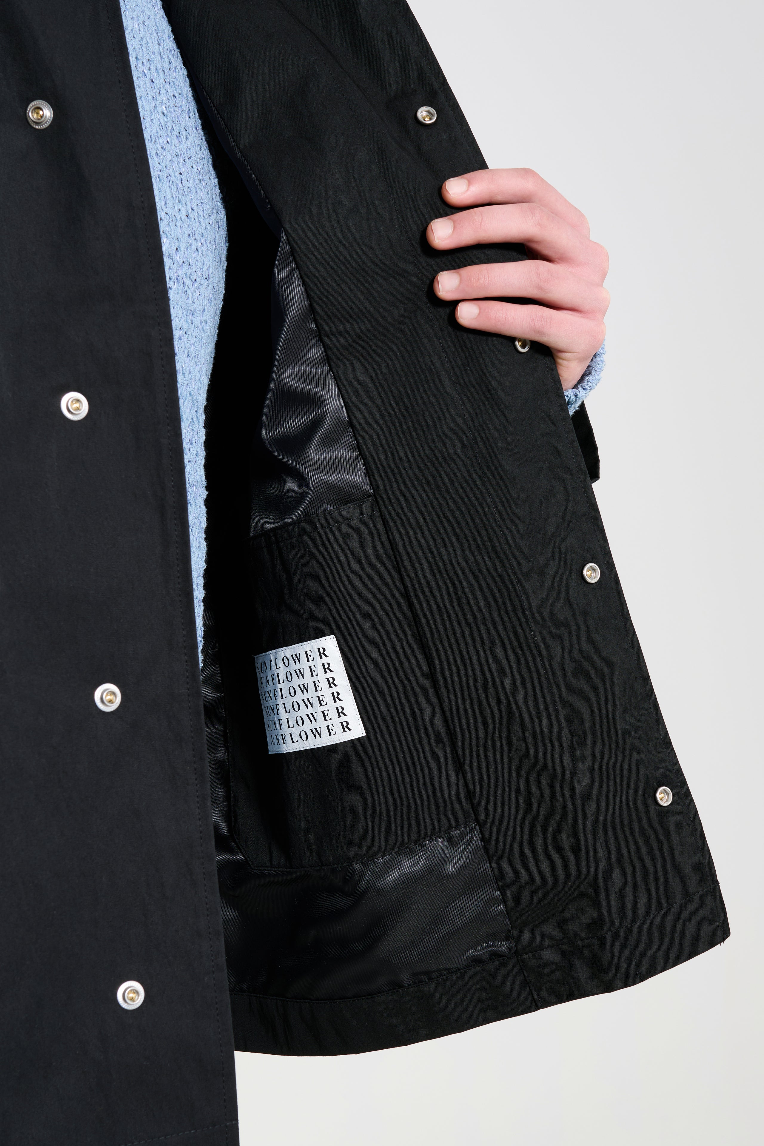 Sunflower Short Raglan Coat Black