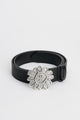 Sunflower Flower Buckle Belt Black