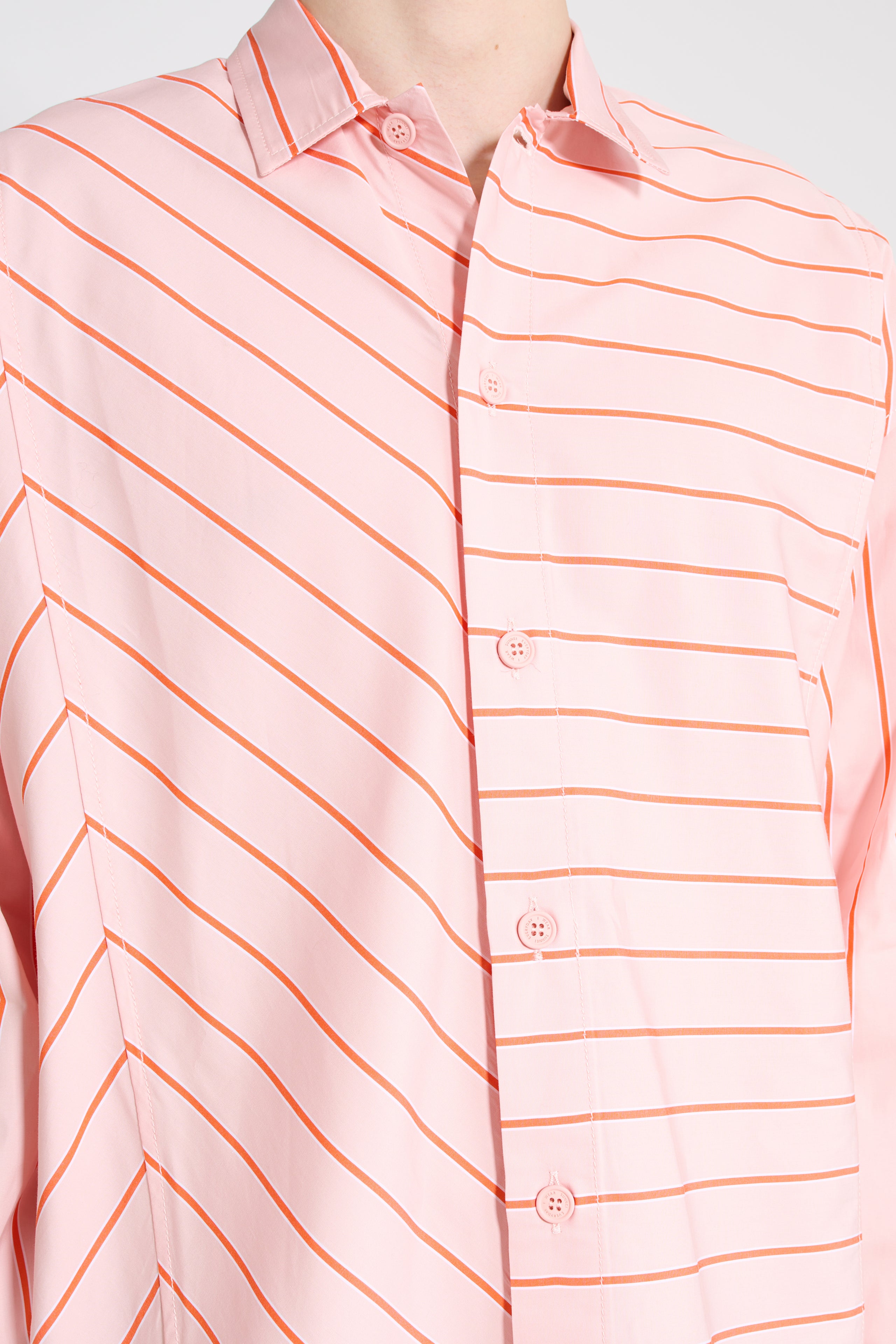 SUNNEI Mega Over Shirt W Cuts Pink Stripes