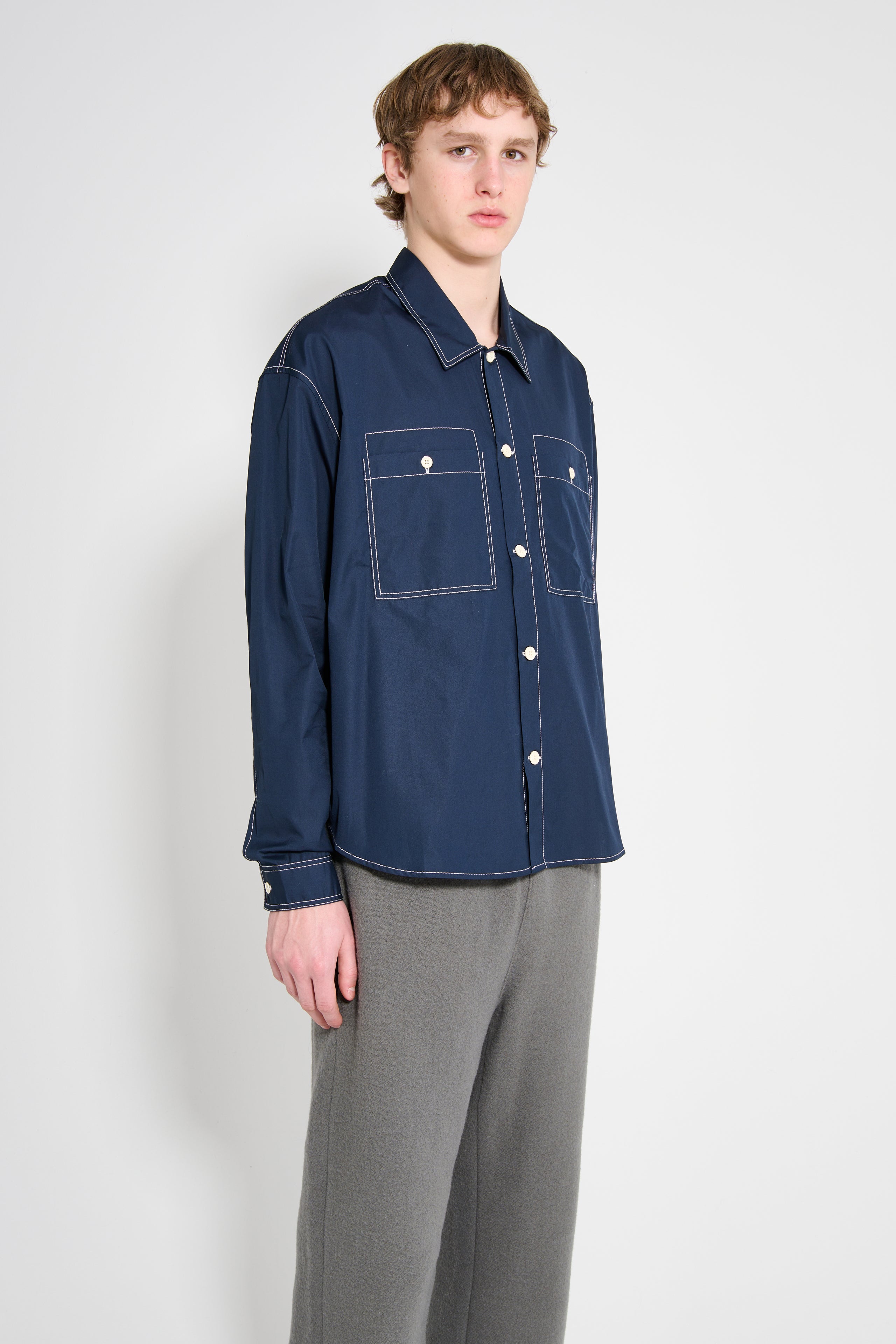 SUNNEI Over Shirt W Pockets Dark Blue