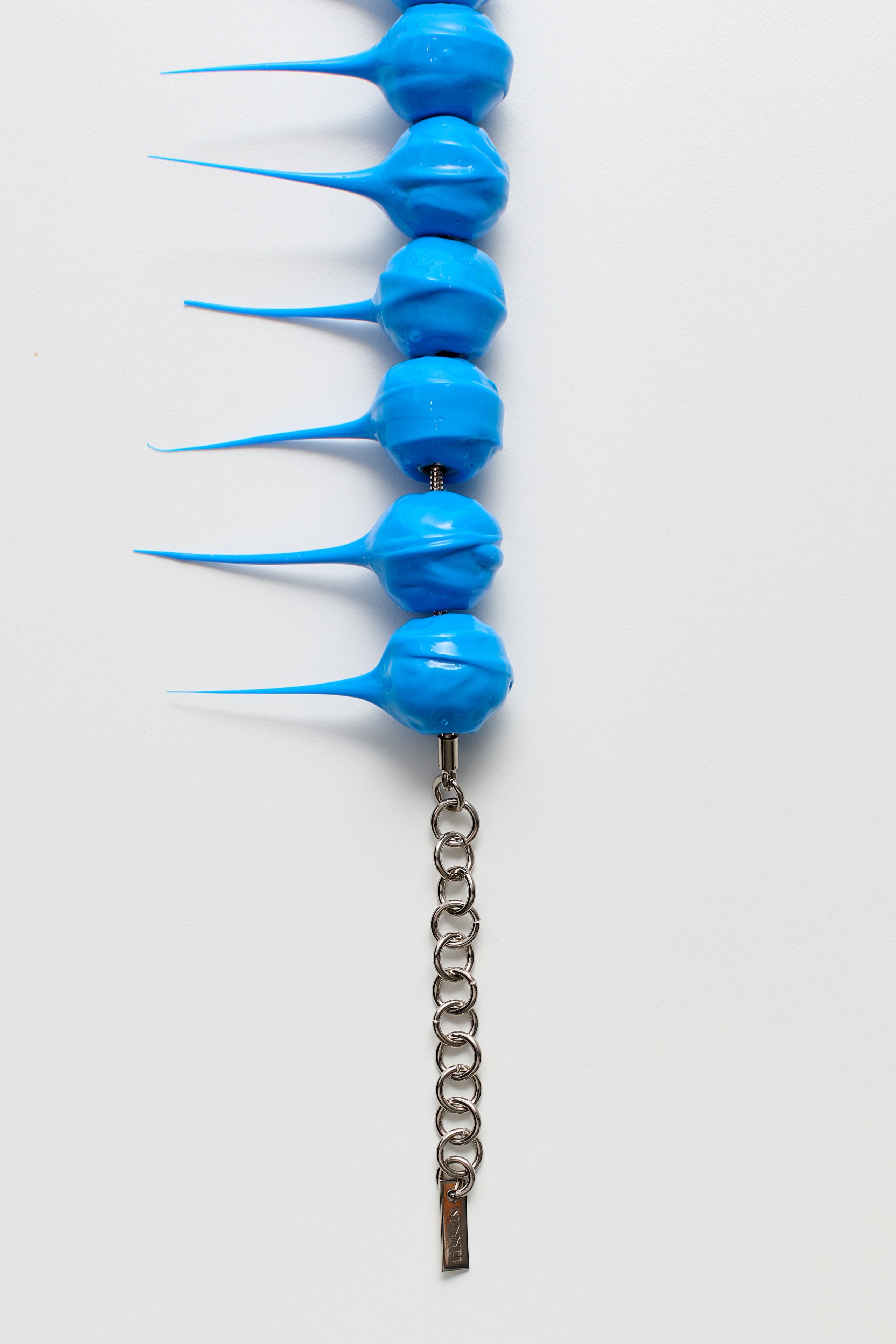 SUNNEI Spike Rubberized Necklace Turquoise