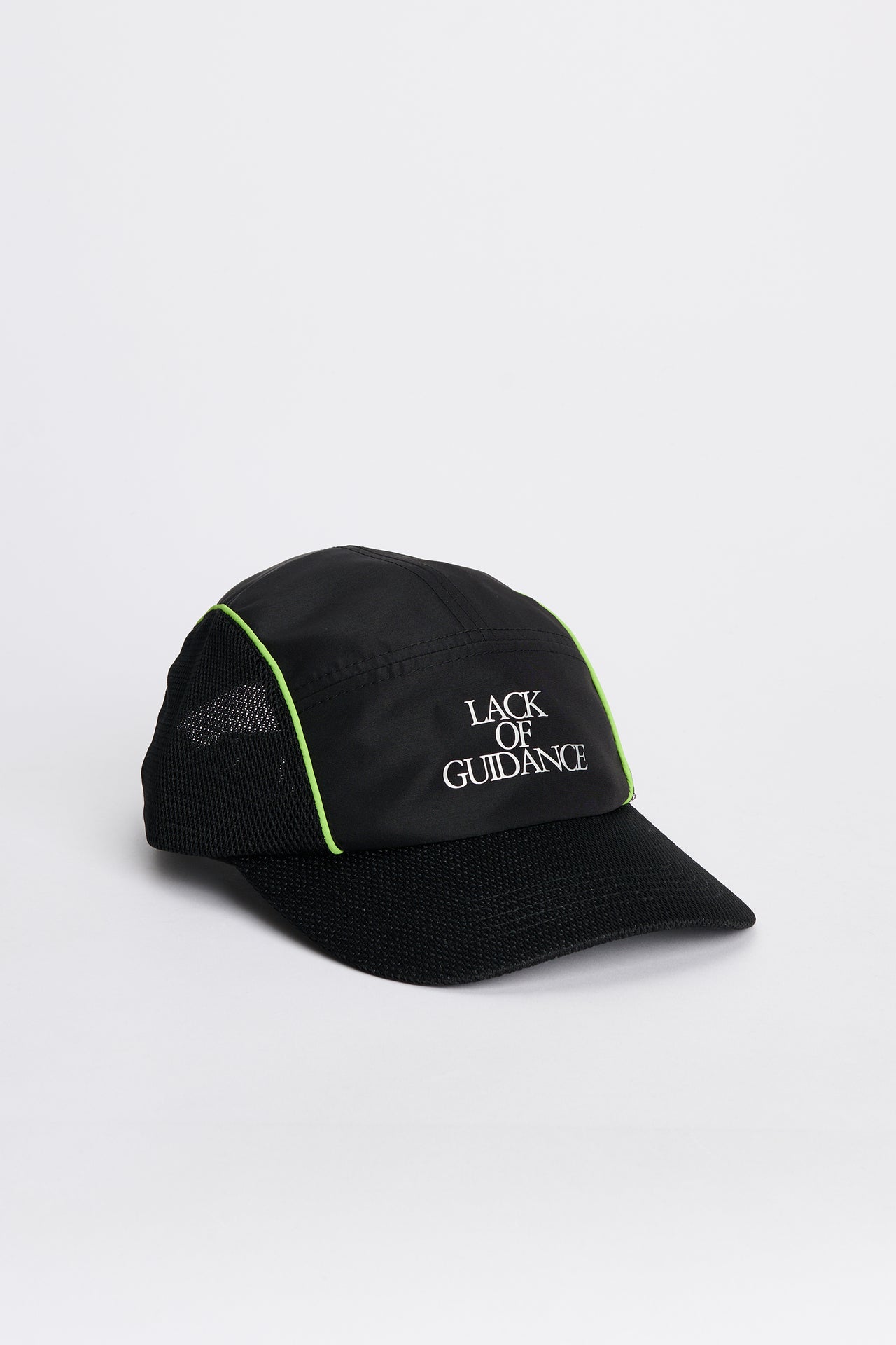 New Balance x Lack Of Guidance 5 Panel Cap Black / Lime