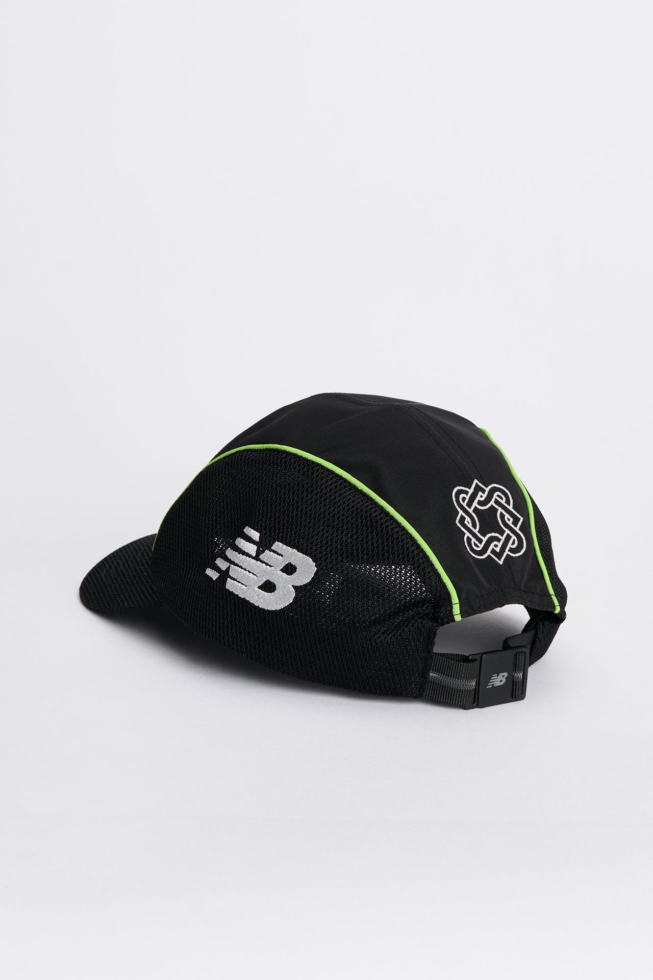 New Balance x Lack Of Guidance 5 Panel Cap Black / Lime