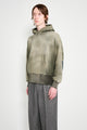 Taiga Takahashi Hooded Sweat Shirt Bleached Deep Green