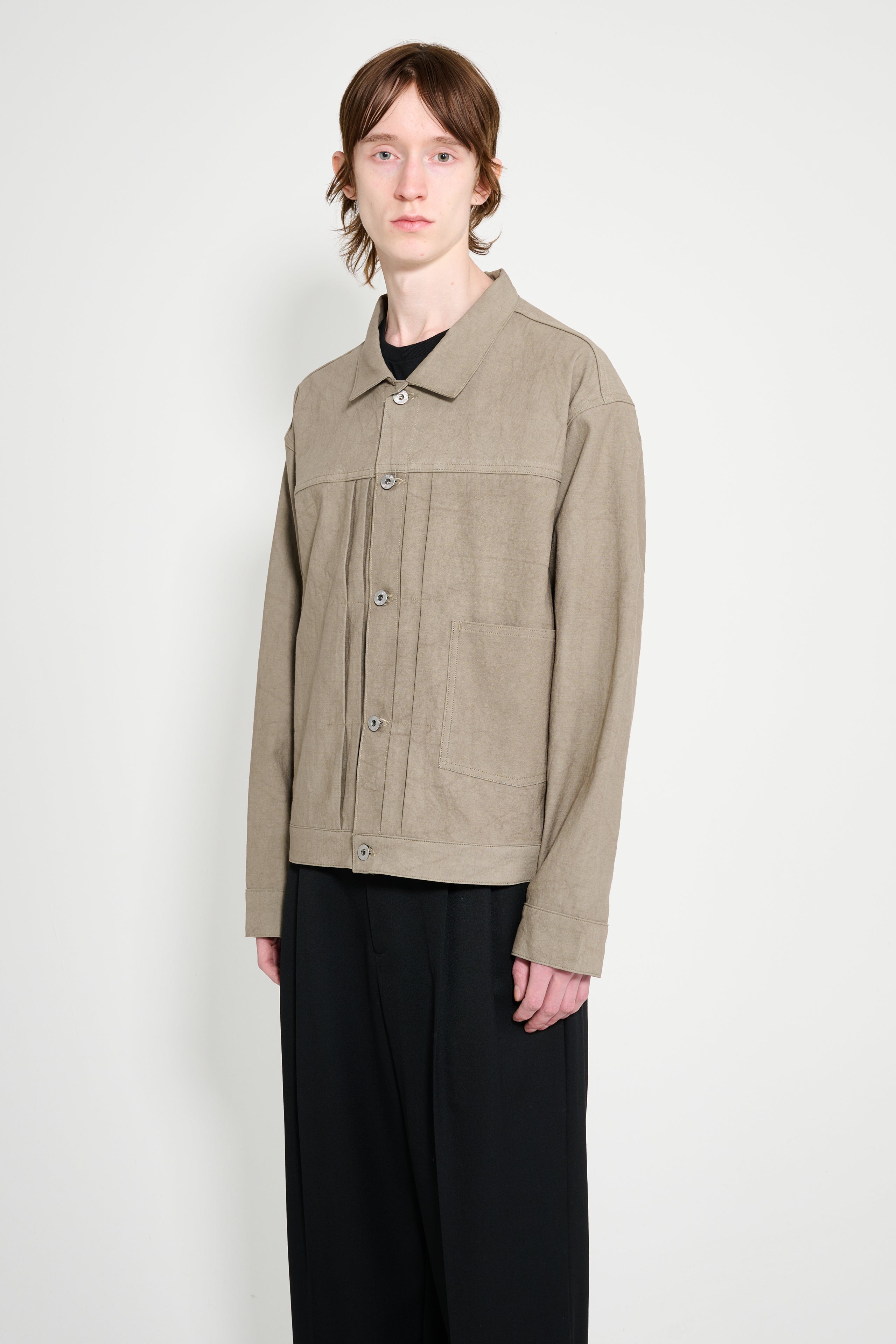 Taiga Takahashi Buckle-Backed Jacket Beige