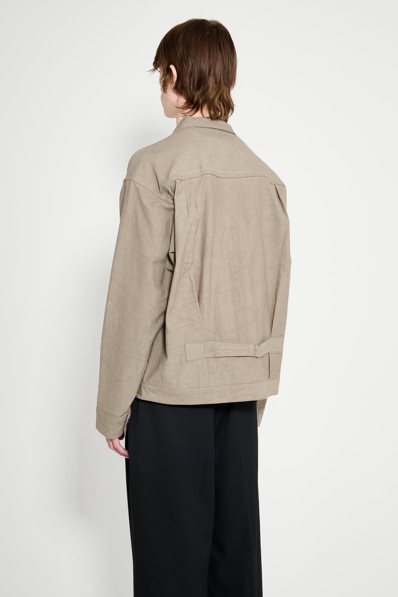 Taiga Takahashi Buckle-Backed Jacket Beige