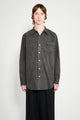 Taiga Takahashi Narrow Collar Shirt Sumi Dyed Black