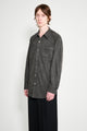 Taiga Takahashi Narrow Collar Shirt Sumi Dyed Black