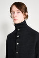Taiga Takahashi Turtleneck Cardigan Charcoal