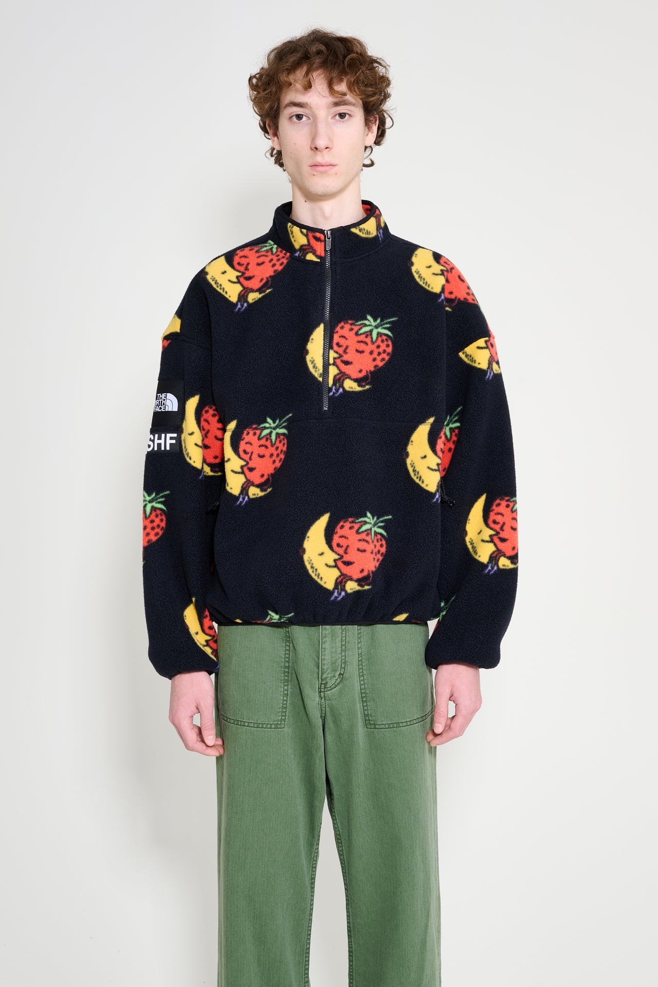 The North Face x Sky High Farm Fleece Half Zip TNF Black Strawberry