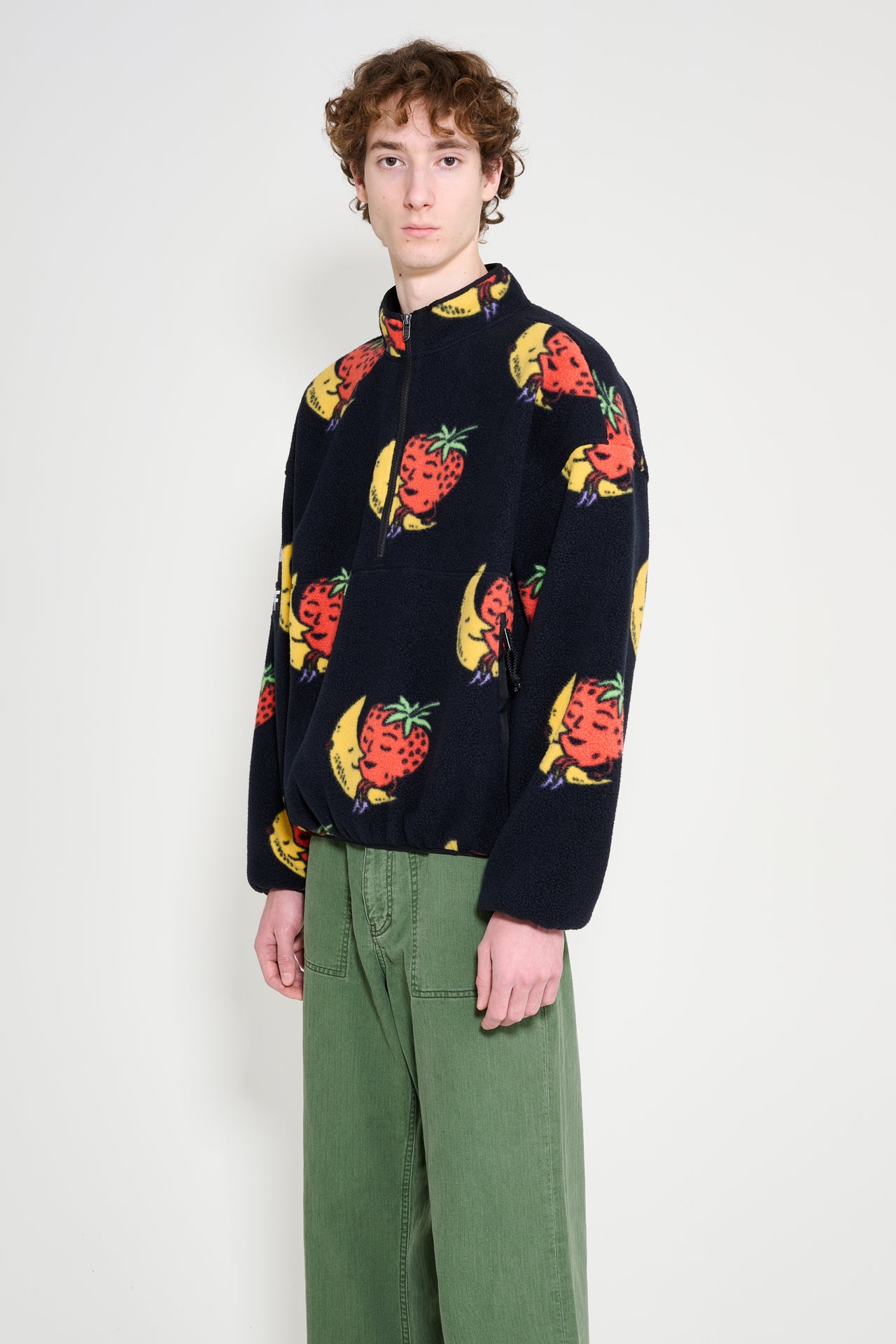 The North Face x Sky High Farm Fleece Half Zip TNF Black Strawberry