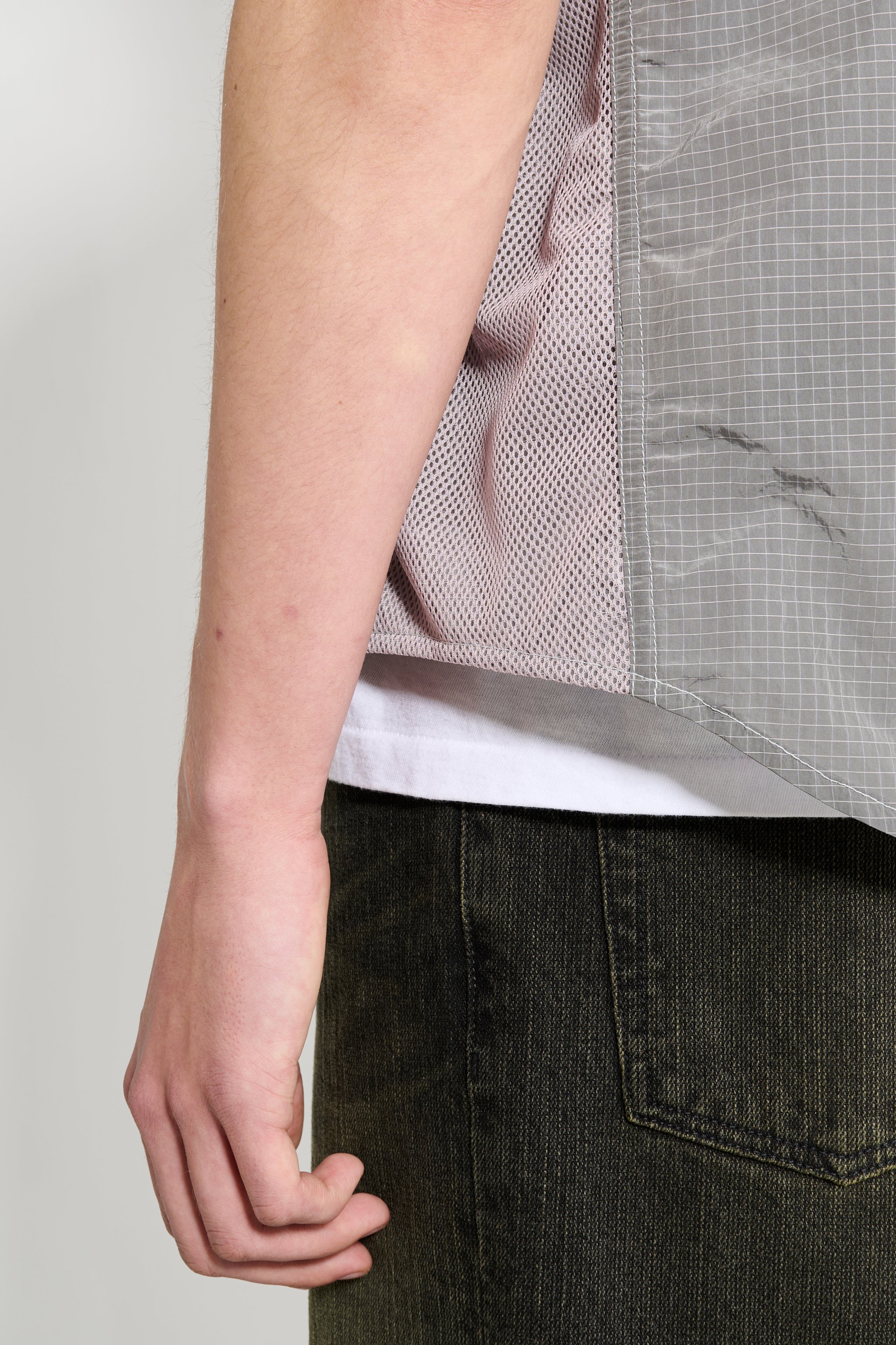 The North Face Fabric Mix Short Sleeve Shirt High Rise Grey