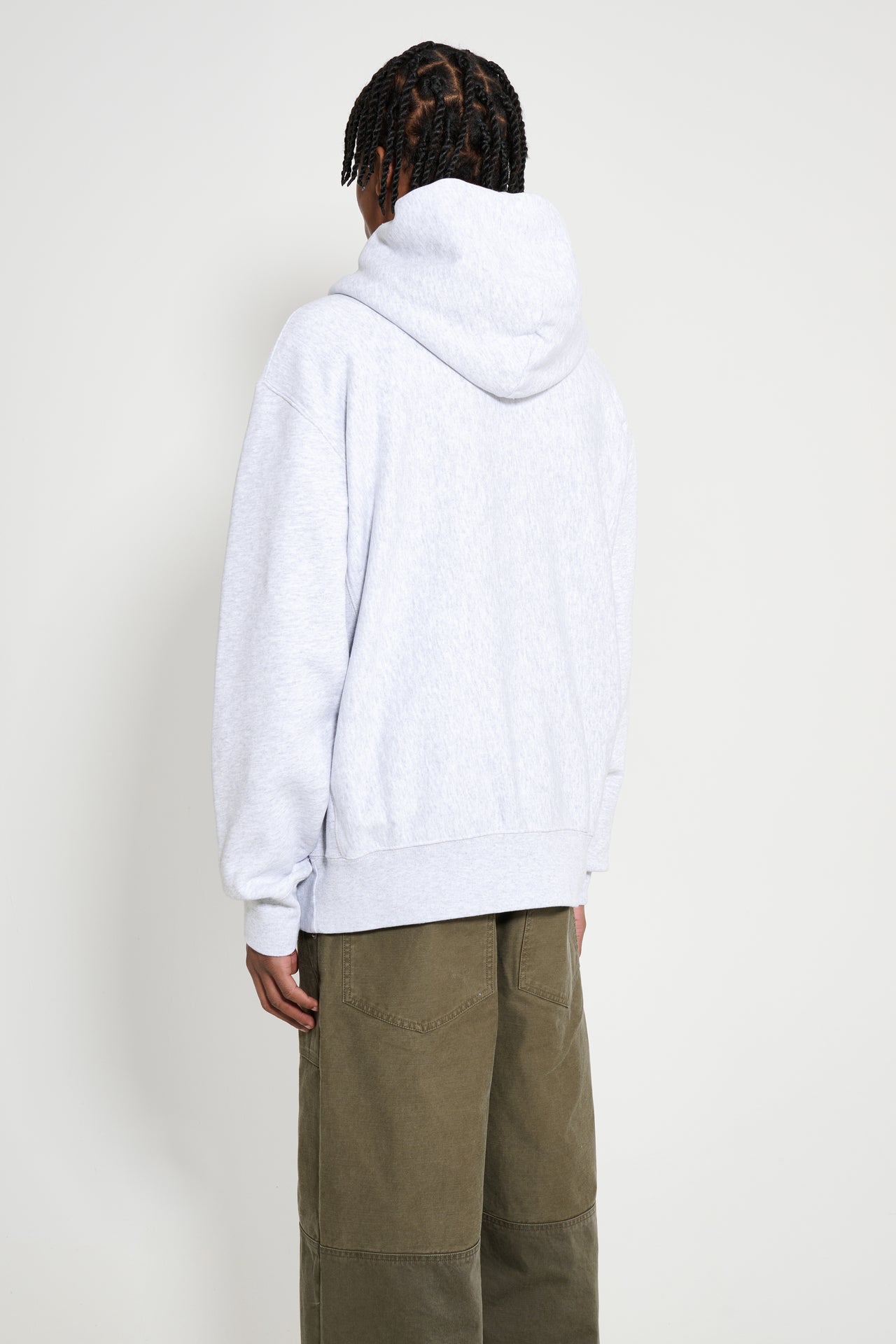 TRÈS BIEN x Champion Damaged Arch Hood Grey Melange