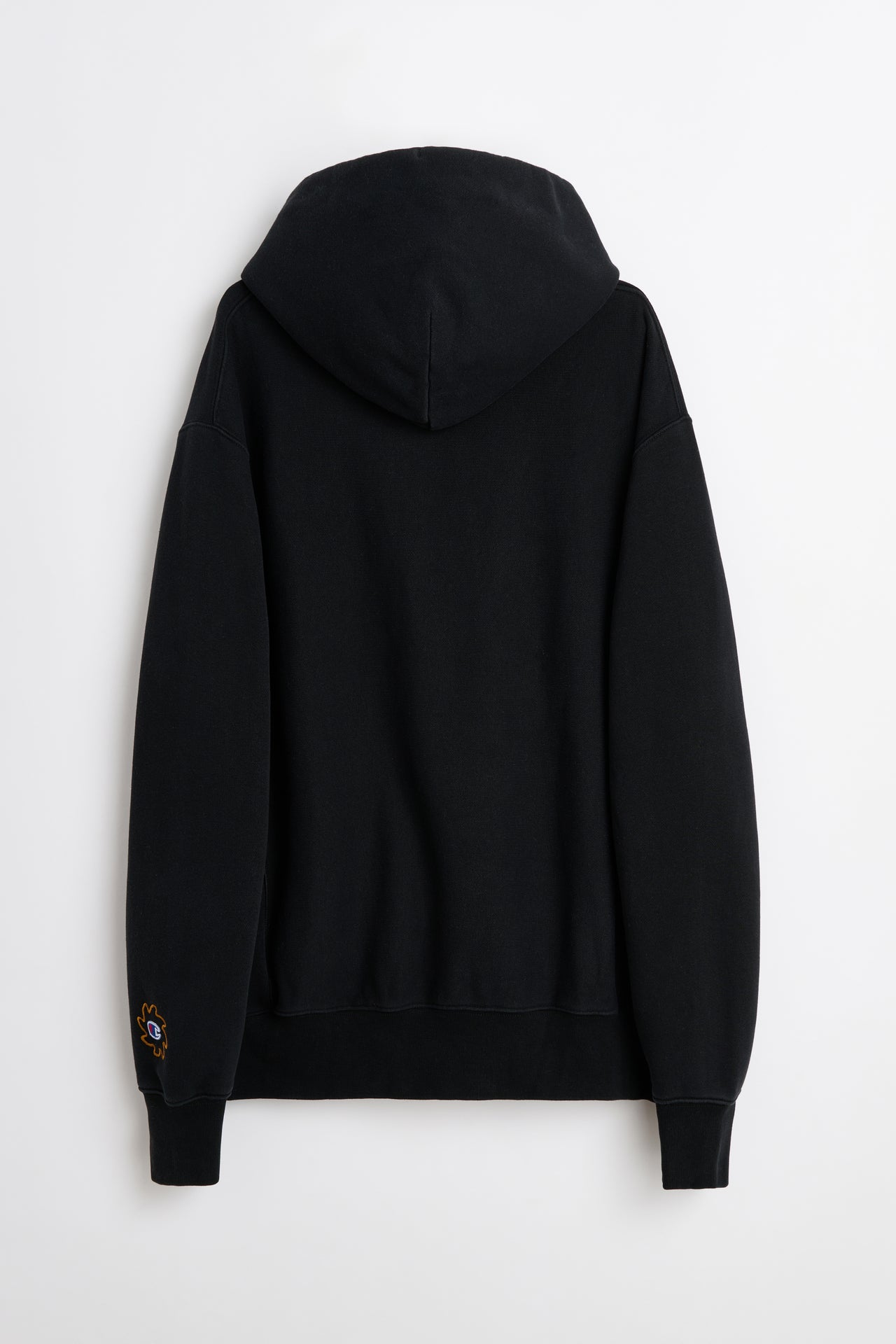 TRÈS BIEN x Champion Reverse Weave Flaming Windsor Logo Hood Black