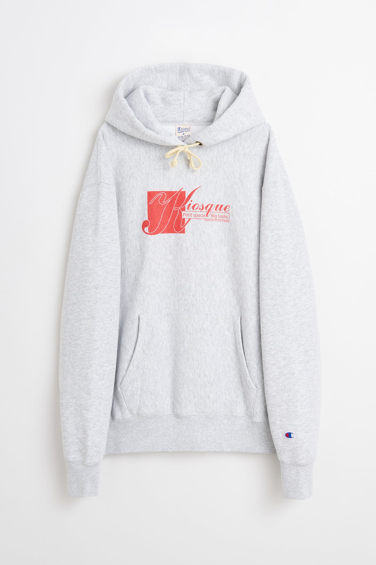 TRÈS BIEN x Champion Reverse Weave Kiosque Hood Grey Melange