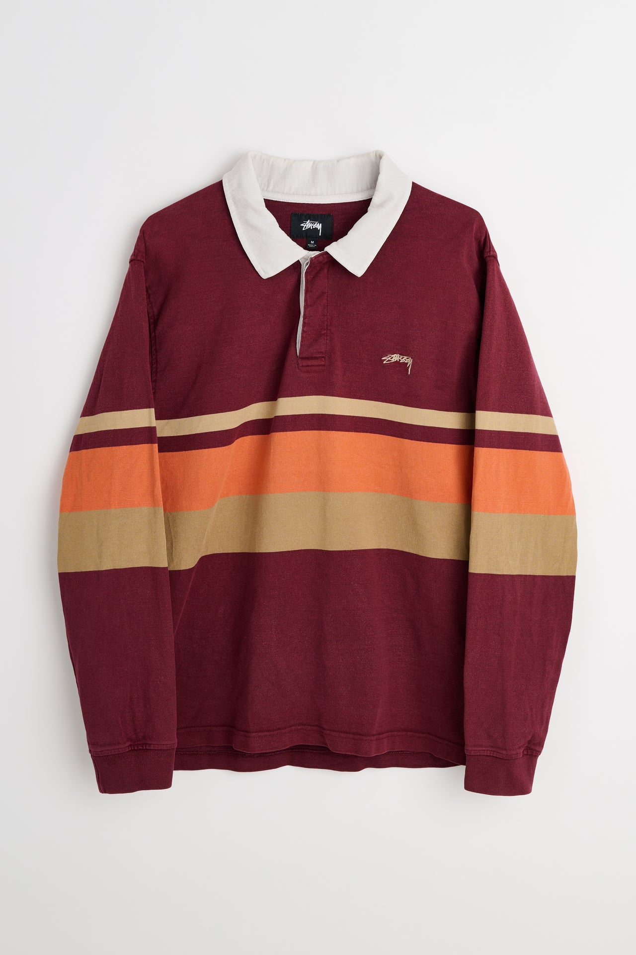 TRÈS BIEN Archive Stüssy Rugby Shirt Burgundy / Brown
