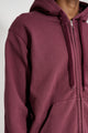 TRÈS BIEN everywear Semi Raglan Zip Hoodie GD Wine
