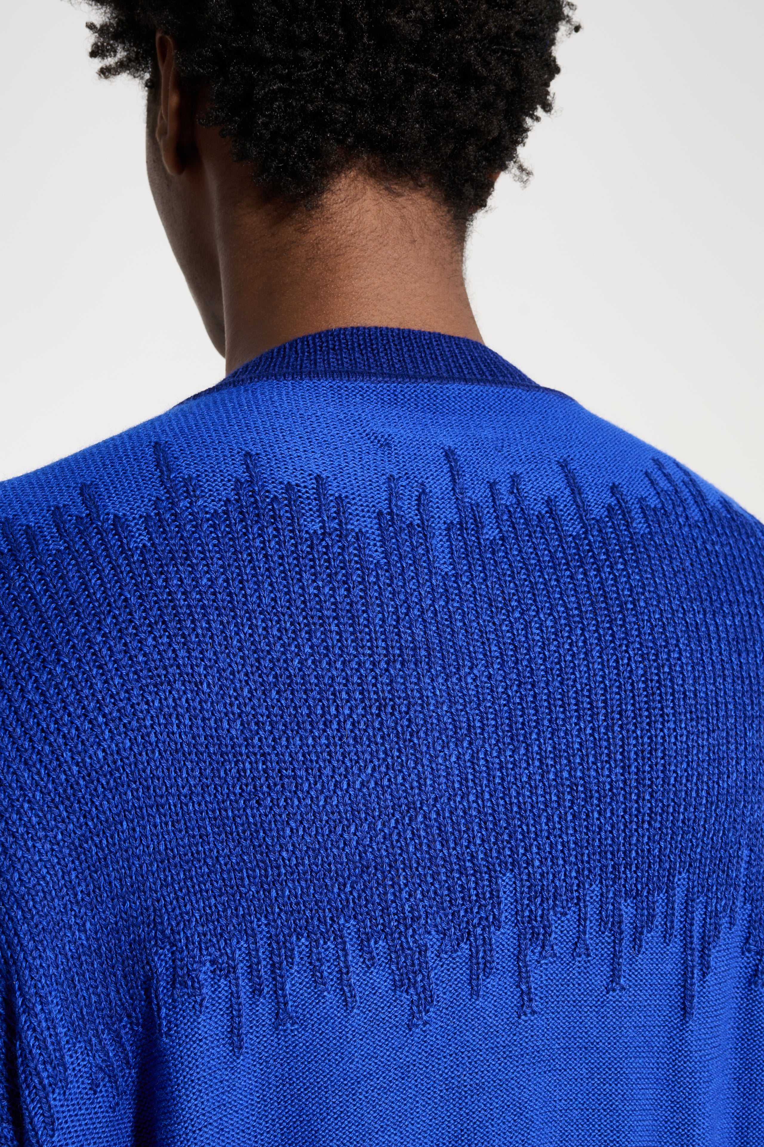 TRES BIEN ATELJÉ Flare Knit Sweater Blue