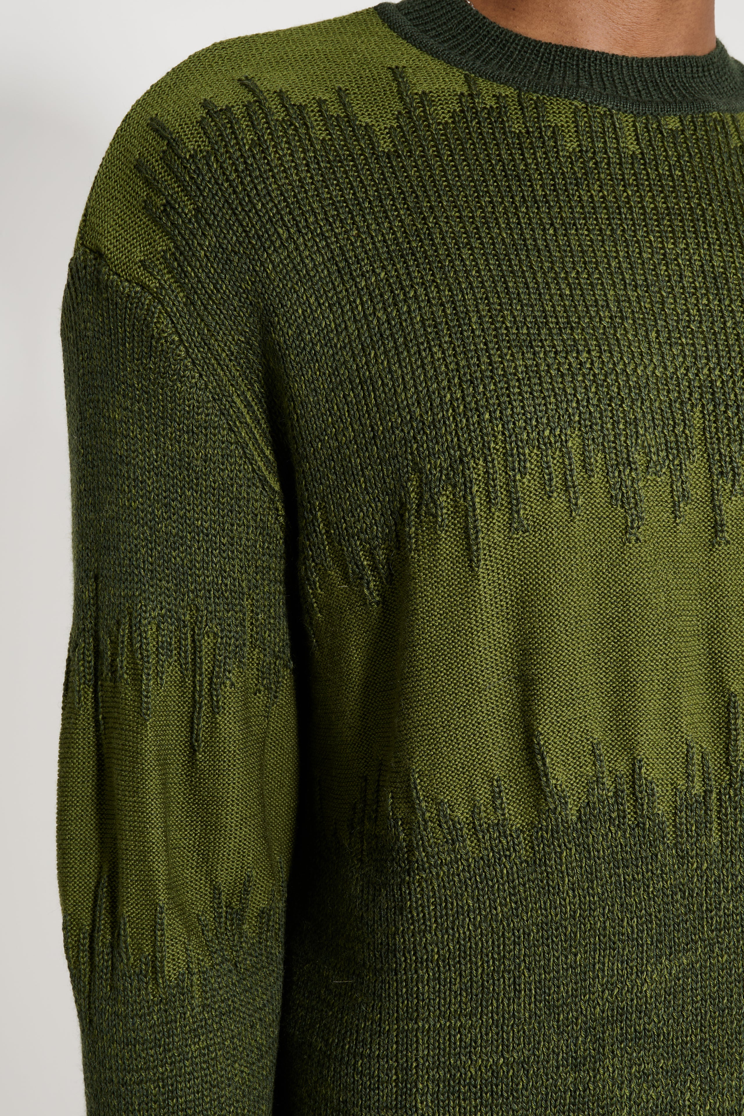 TRES BIEN ATELJÉ Flare Knit Sweater Green