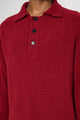 TRES BIEN ATELJÉ Knit Box Polo Burgundy