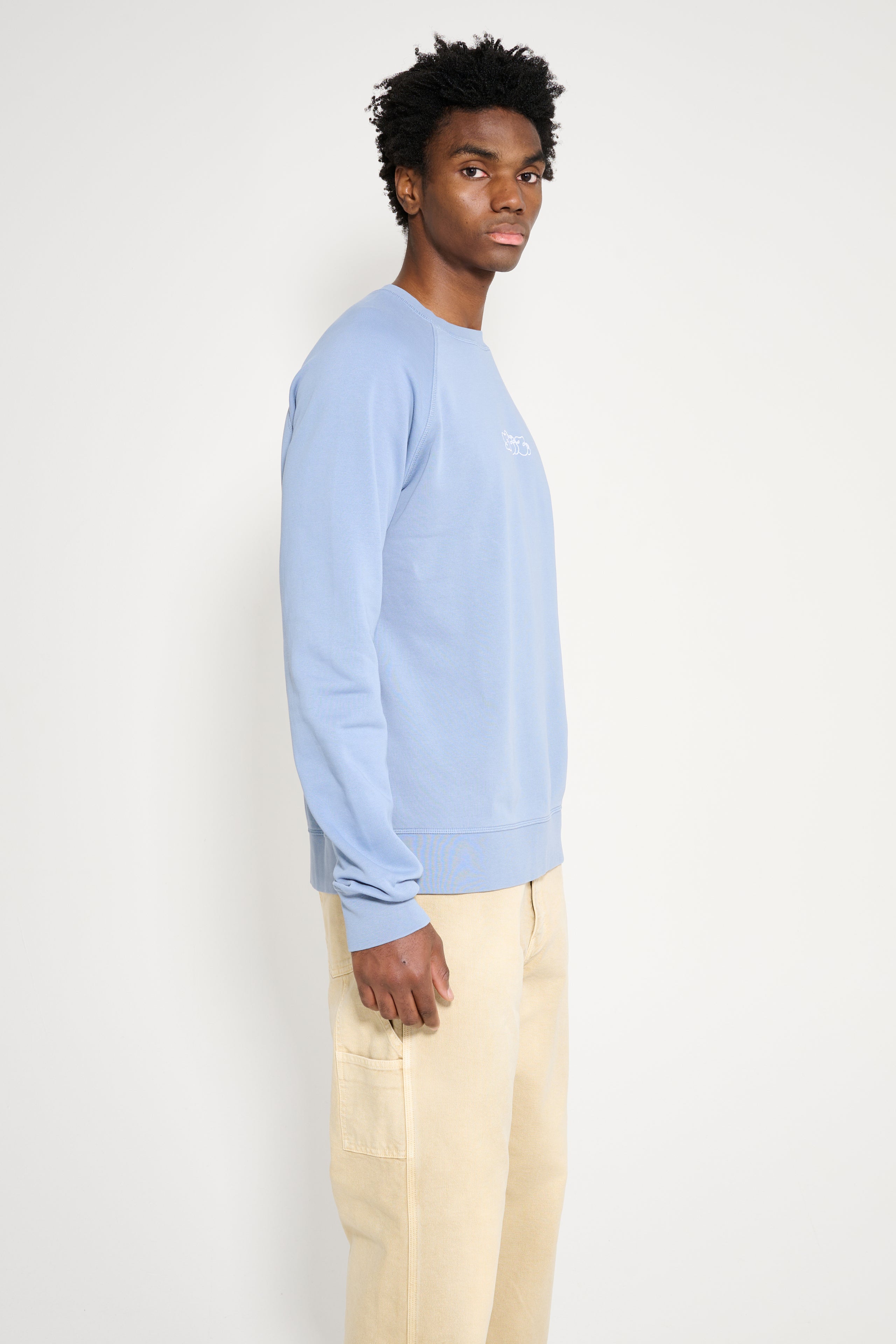 Très Bien / Sneeze Logo Crewneck Sweater Stone Blue